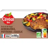 CÉRÉAL BIO Carrés de blé aubergine poivron et basilic bio