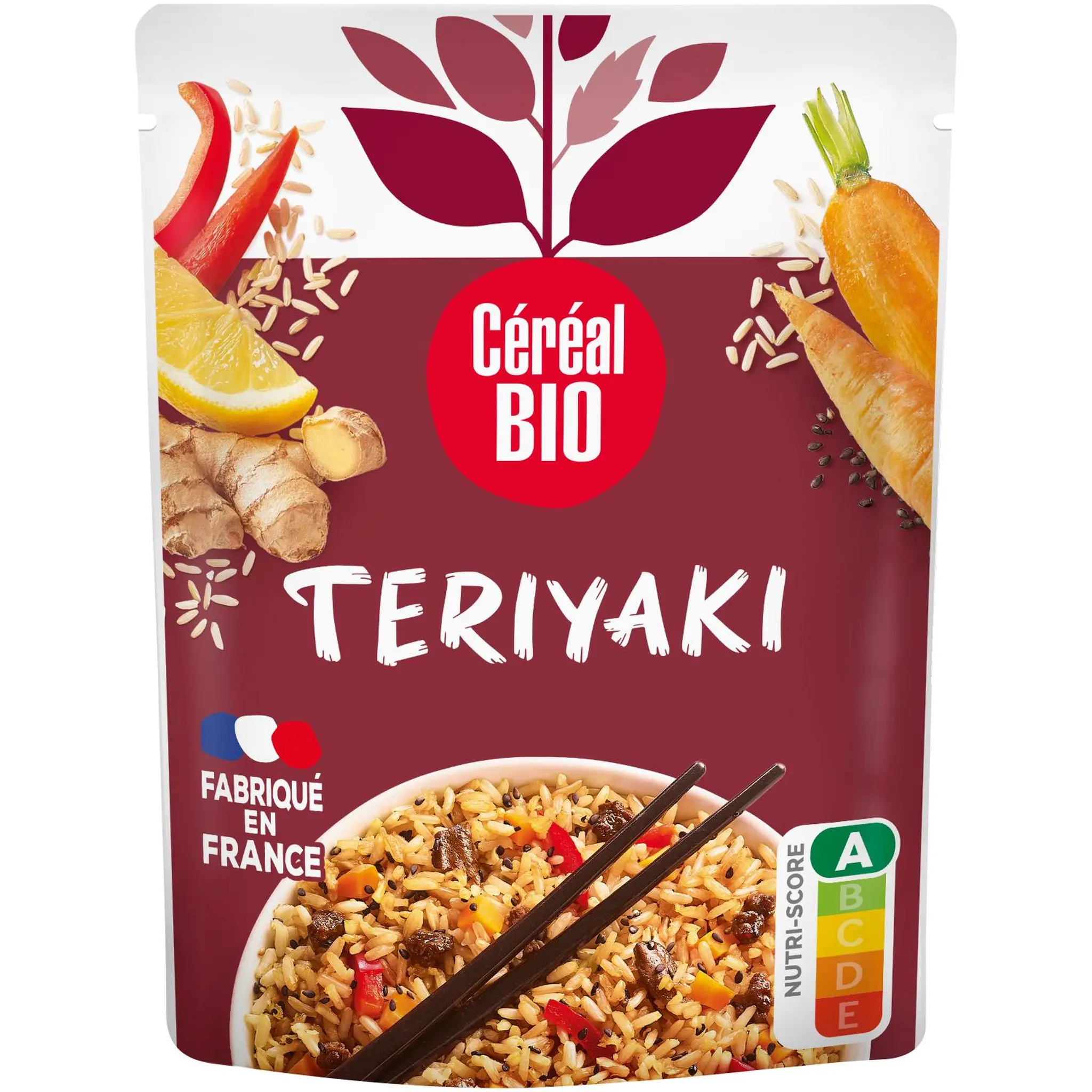CÉRÉAL BIO Riz façon teriyaki légumes et gingembre sachet