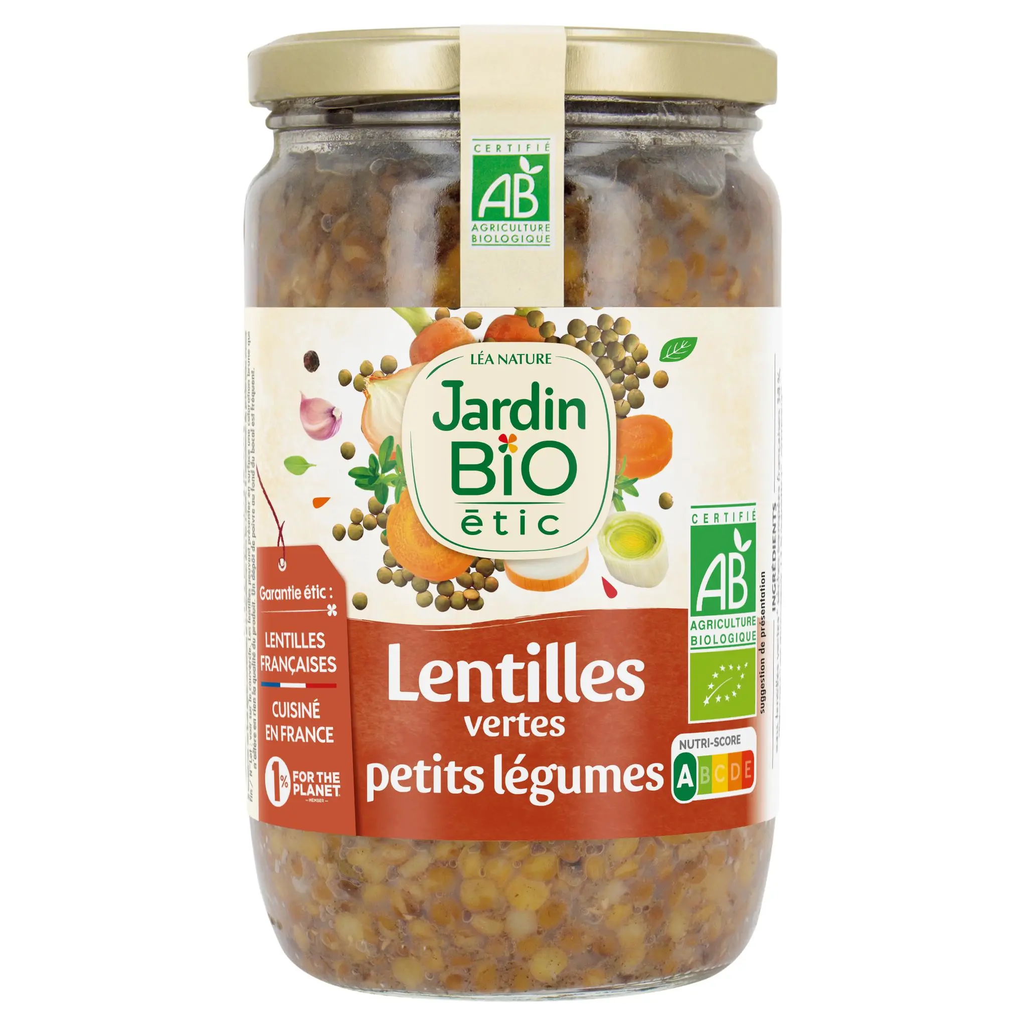 JARDIN BIO ETIC Lentilles vertes et petits légumes