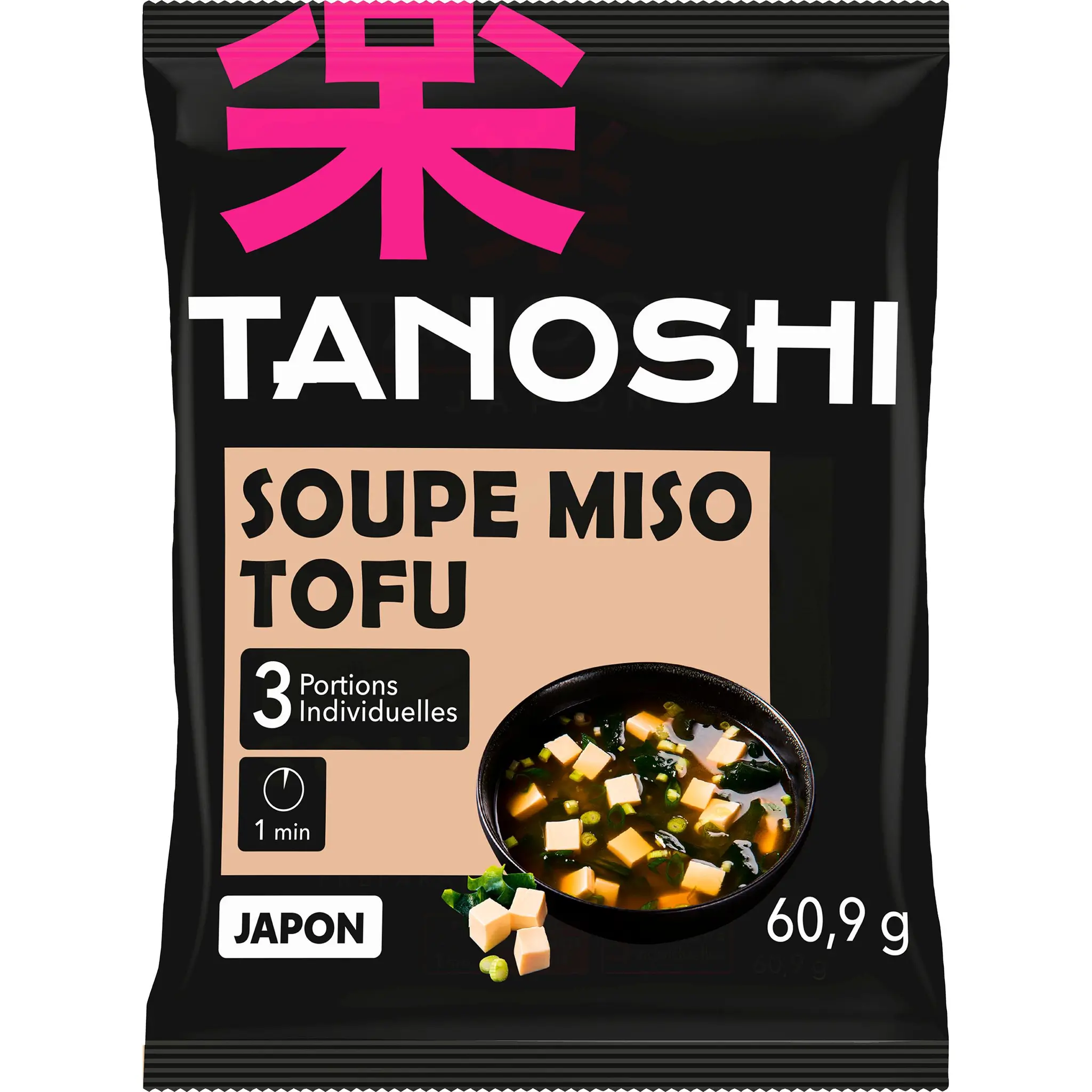 TANOSHI Soupe miso instantanée au tofu en sachet