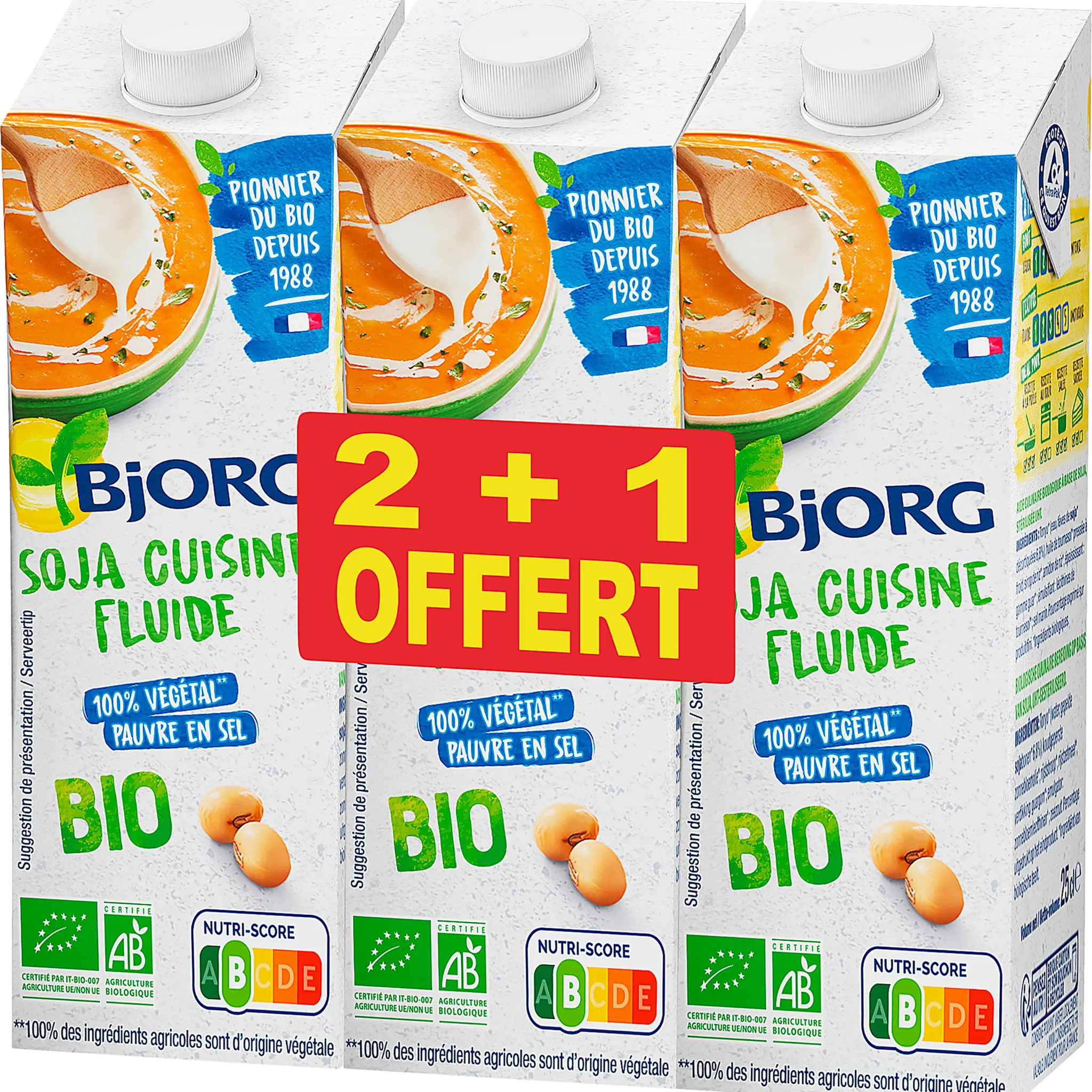 BJORG Soja bio cuisine fluide en brique
