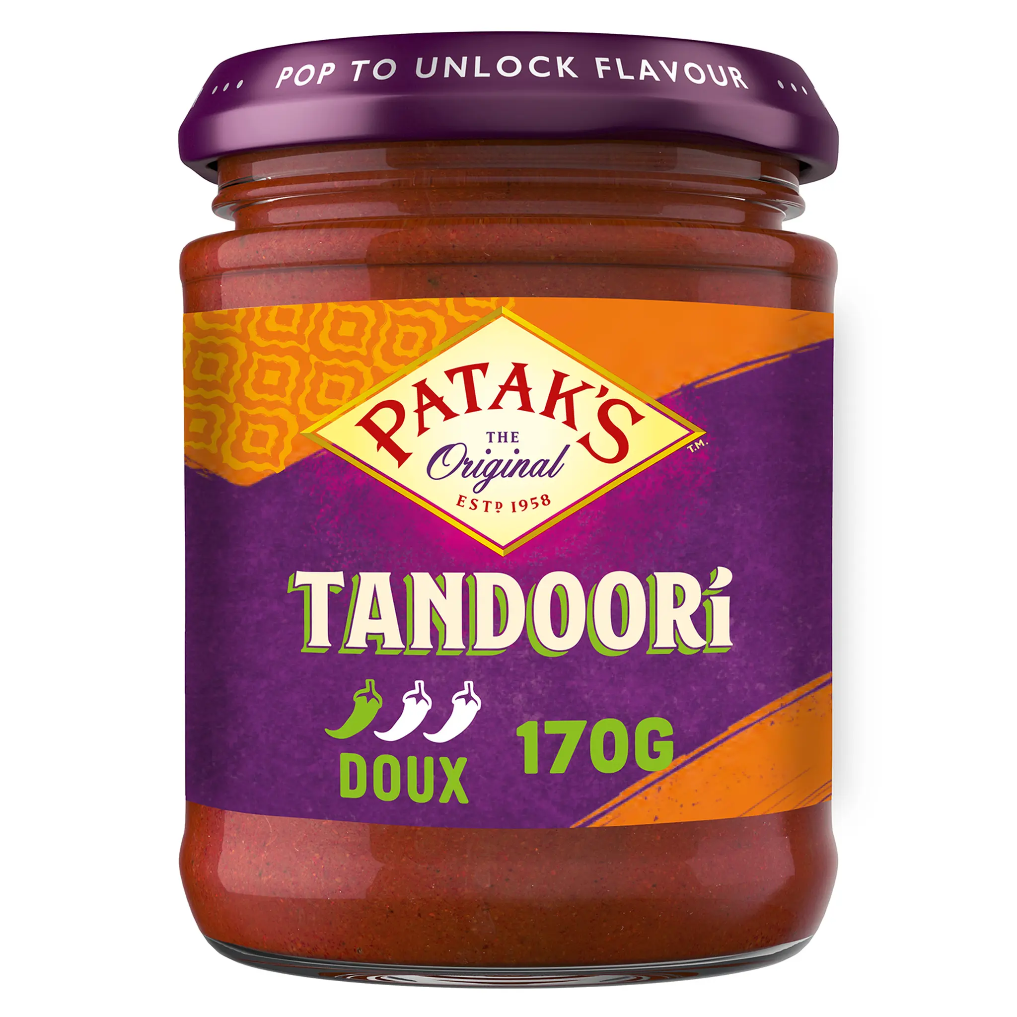 PATAK'S Pâte de curry tandoori gingembre tamarin ail doux