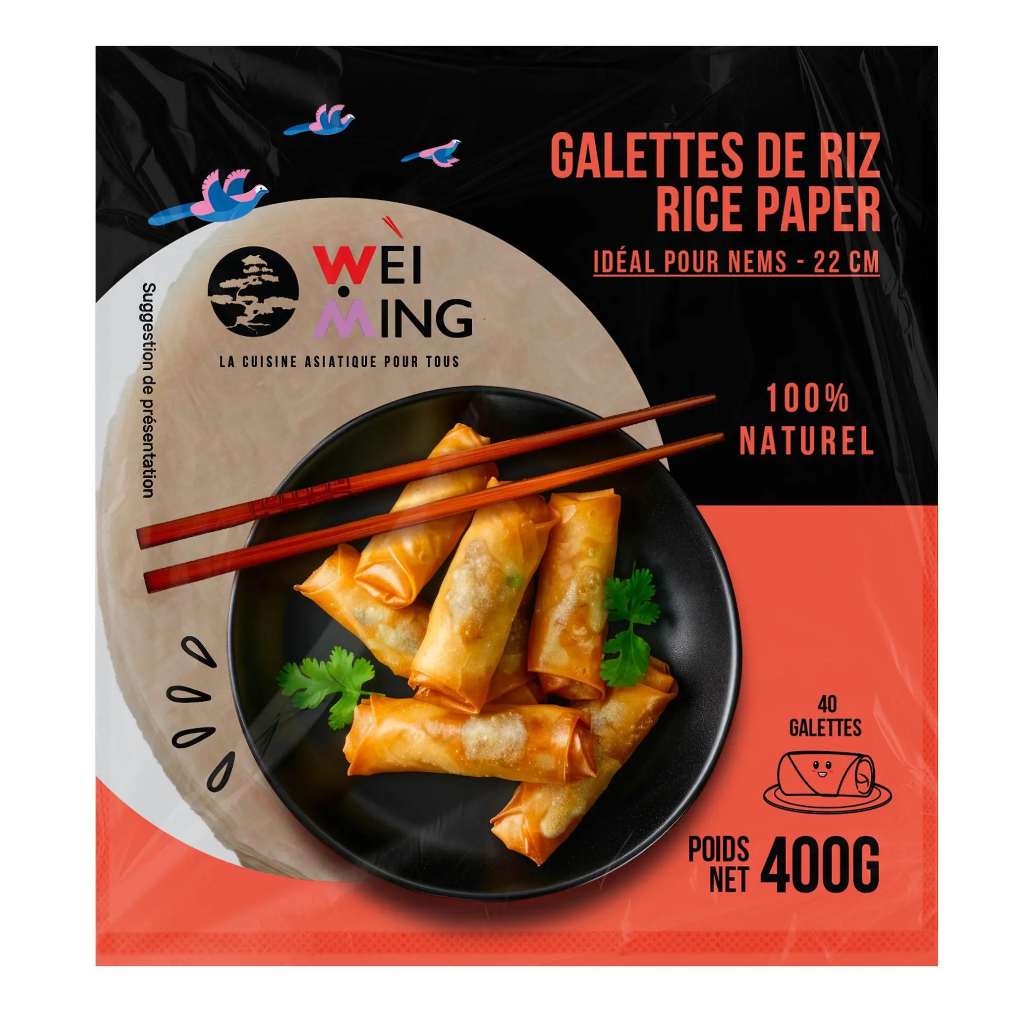 WEI MING Galettes de riz 22cm