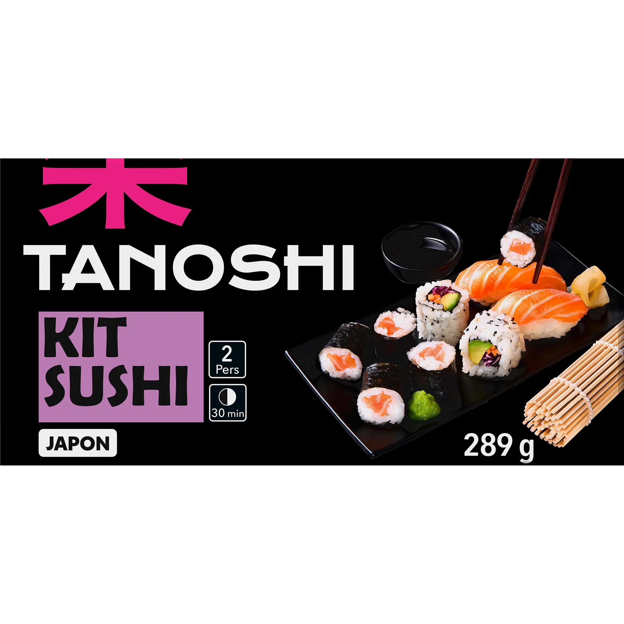 TANOSHI Kit sushi facile et rapide pour 24 à 30 sushis