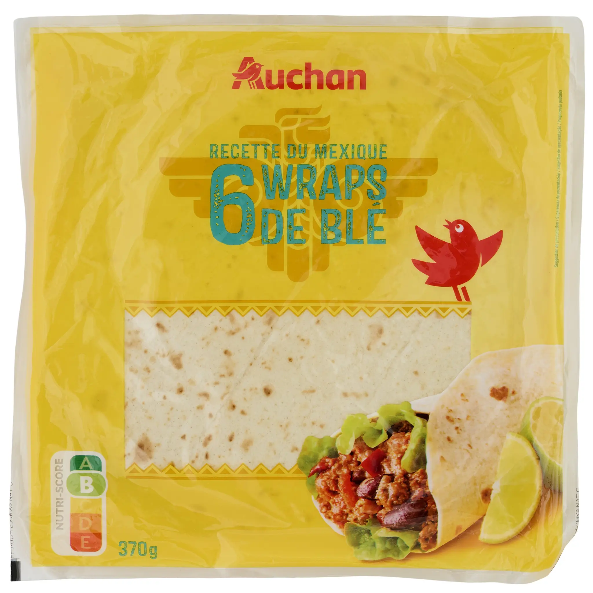 AUCHAN Wraps de blé