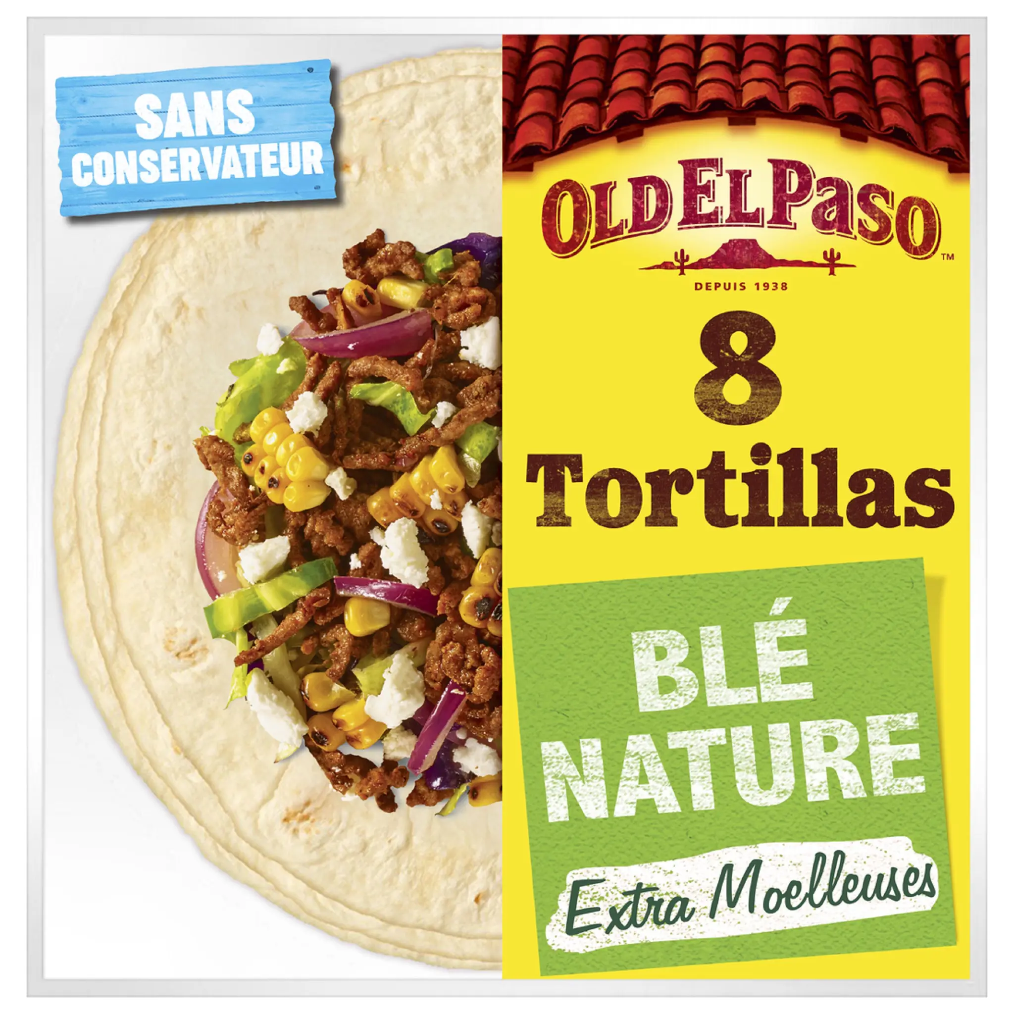 OLD EL PASO Tortillas de blé nature extra moelleuses sans conservateur