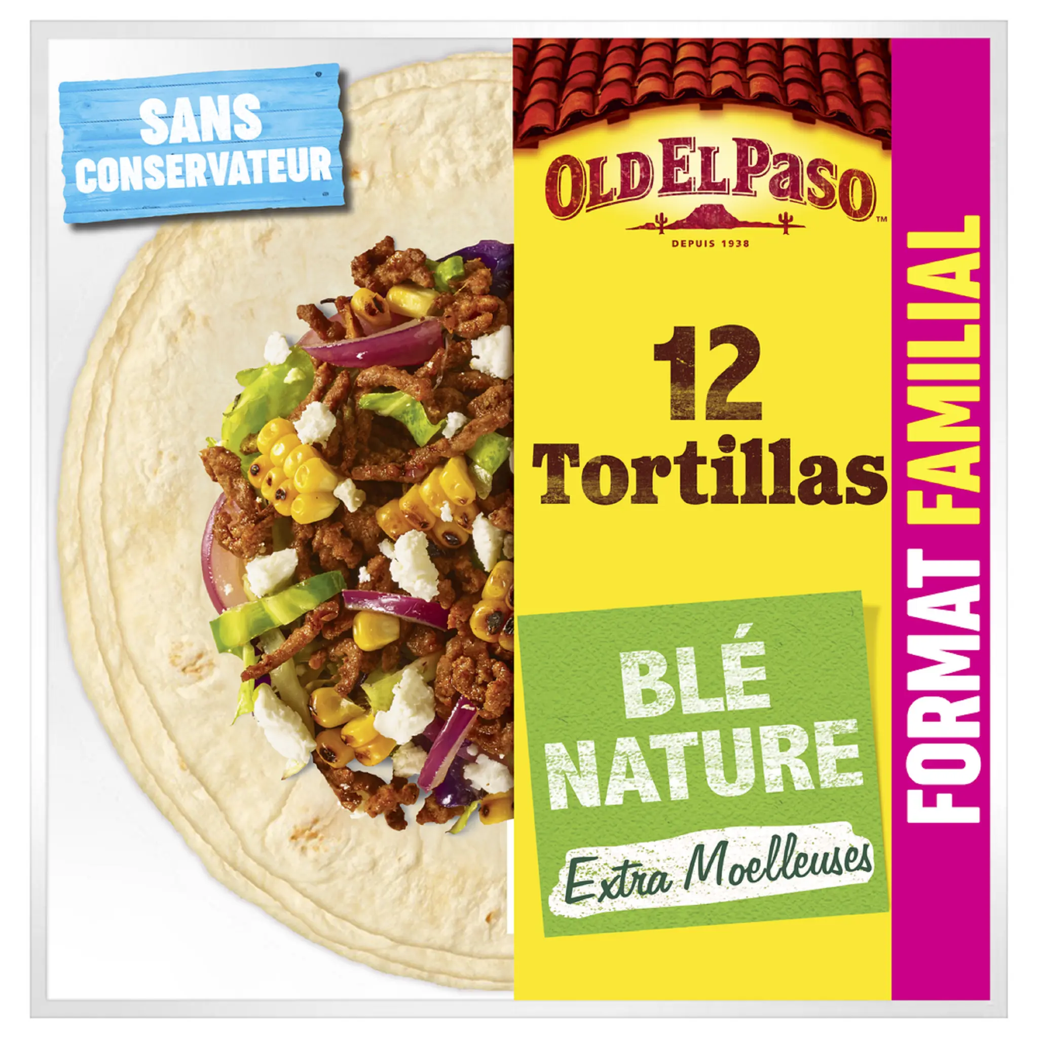 OLD EL PASO Tortillas de blé nature format familial