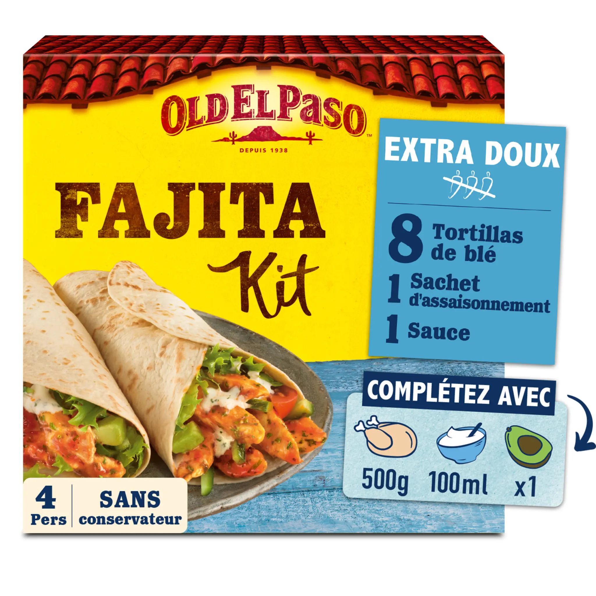 OLD EL PASO Kit fajitas extra doux