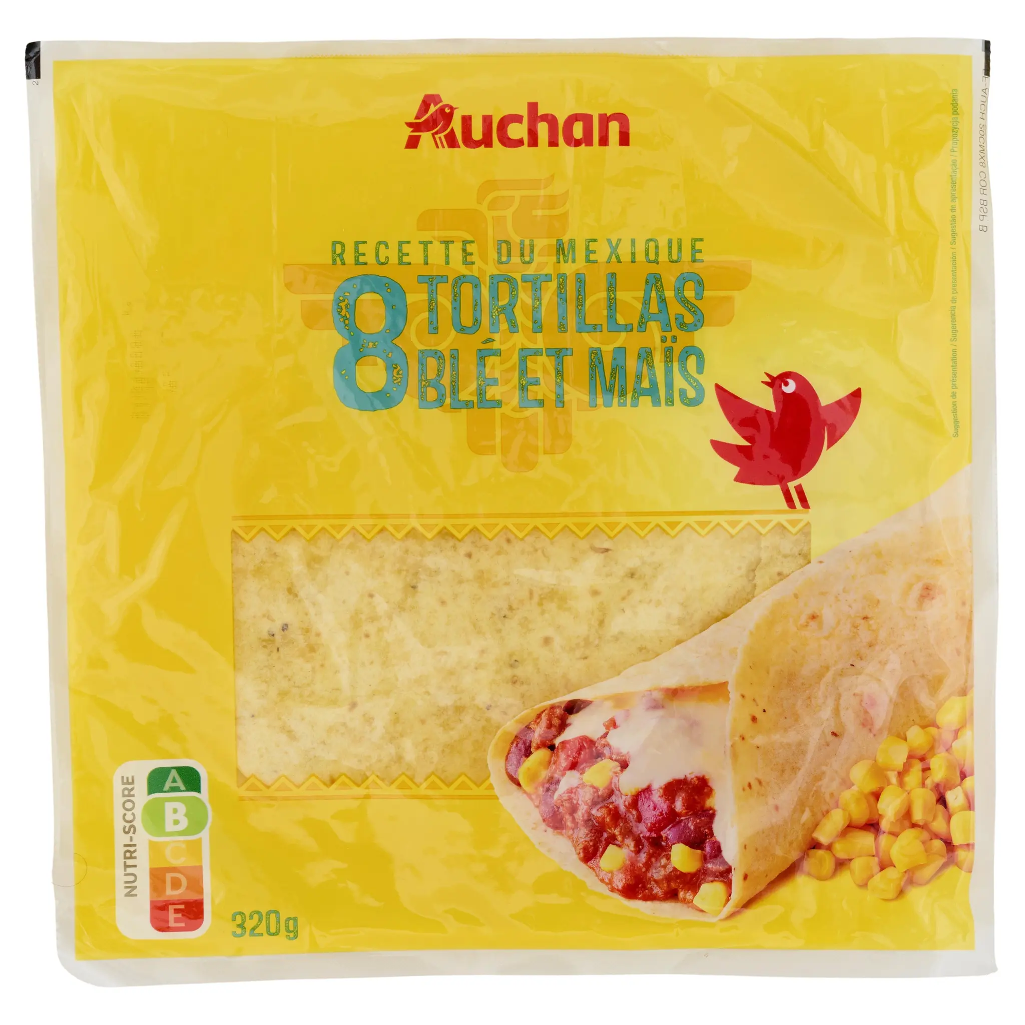 AUCHAN Tortillas de blé et maïs