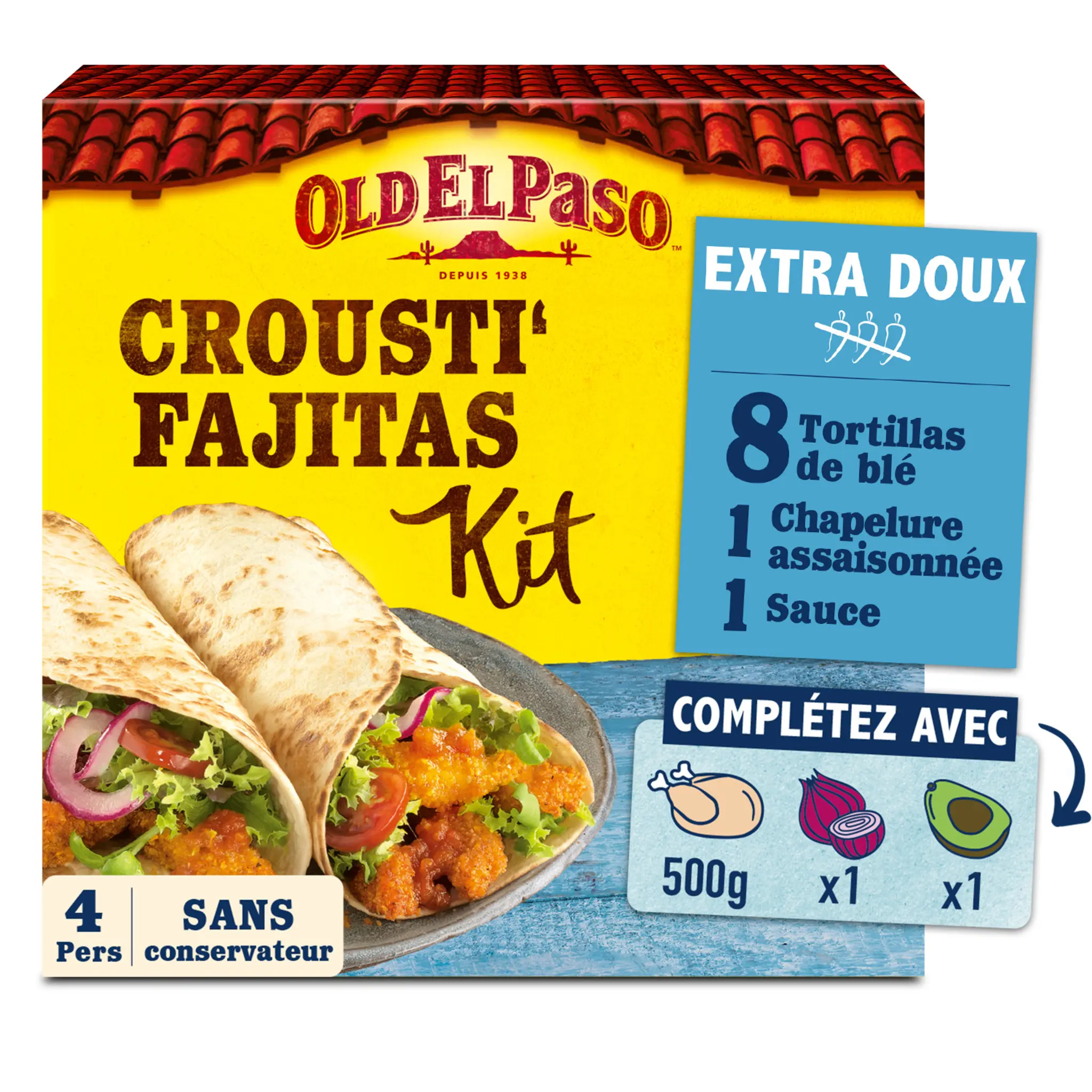 OLD EL PASO Kit crousti fajitas extra doux