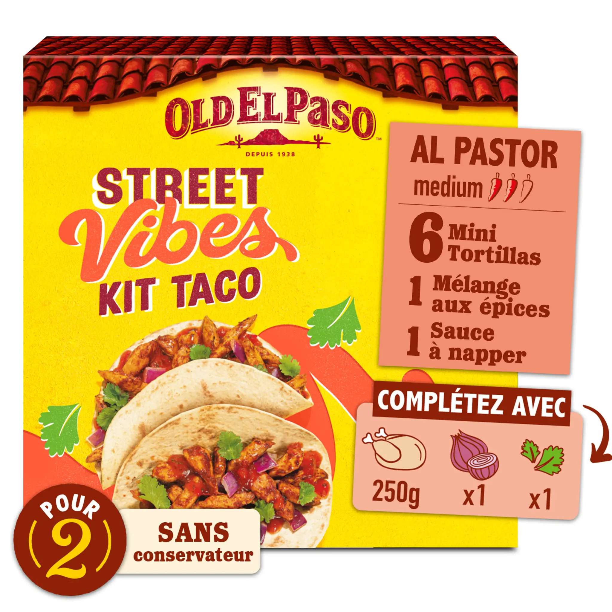 OLD EL PASO Street vibes Kit taco Al Pastor épicé