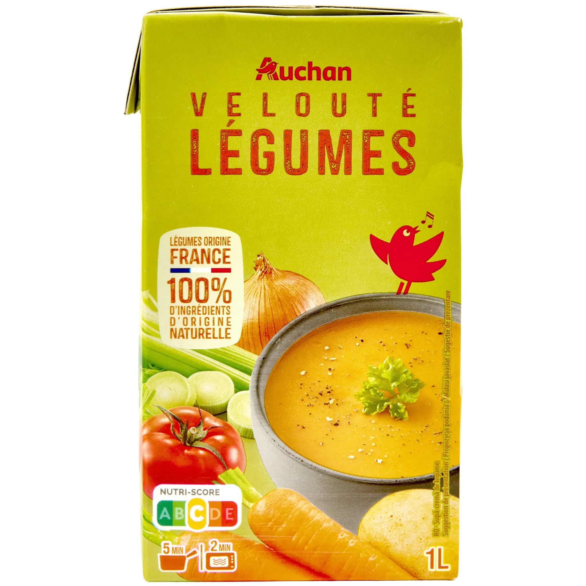 AUCHAN Soupe veloutée de légumes