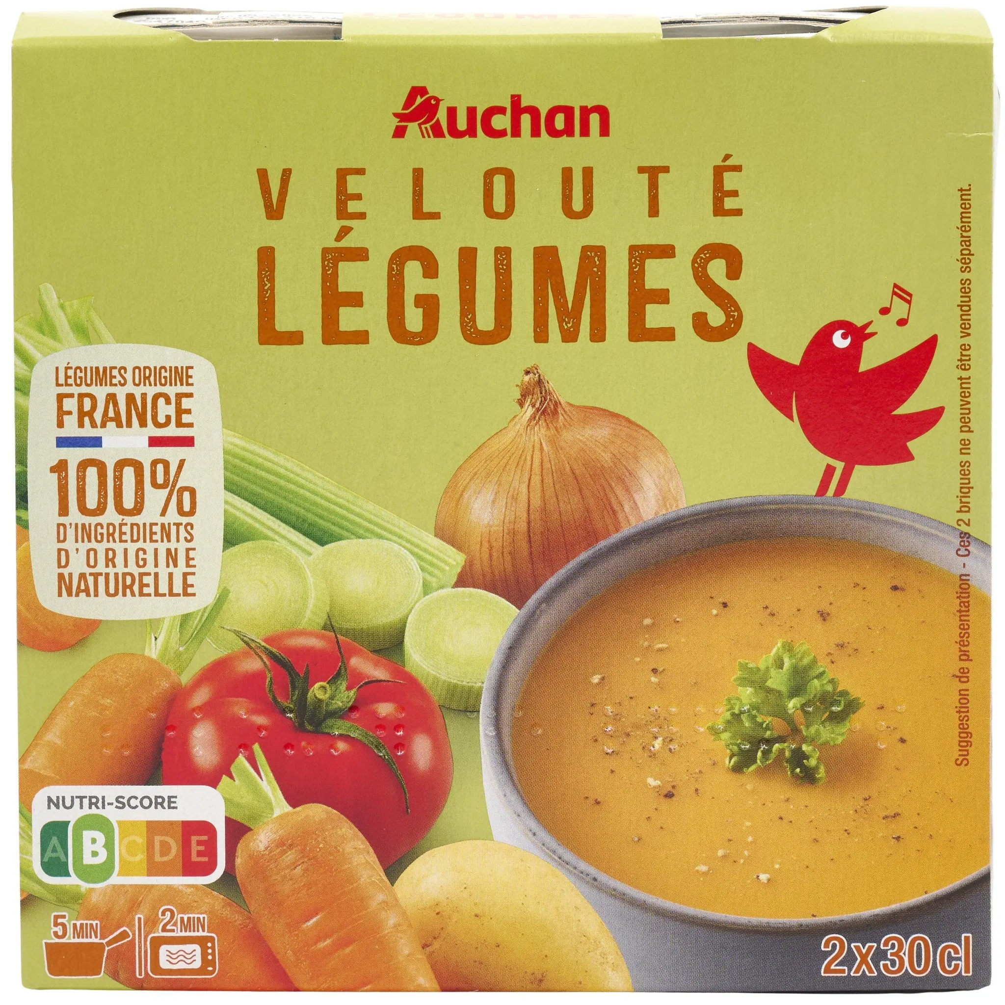 AUCHAN Soupe veloutée de légumes