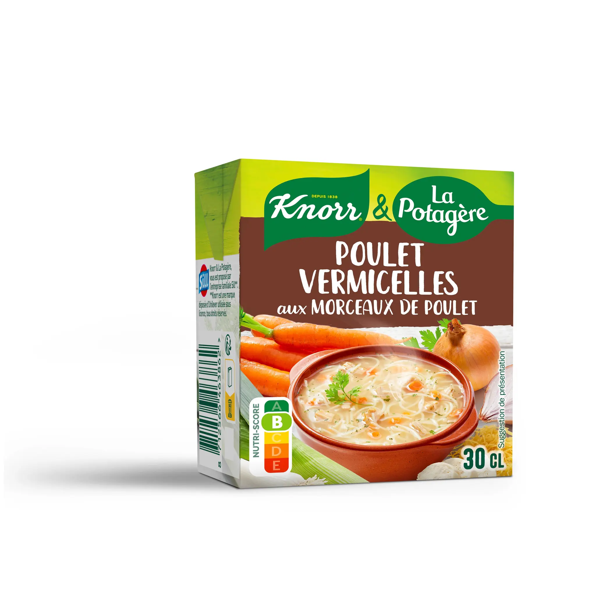 KNORR Soupe poule et vermicelles aux petits légumes et morceaux de volaille