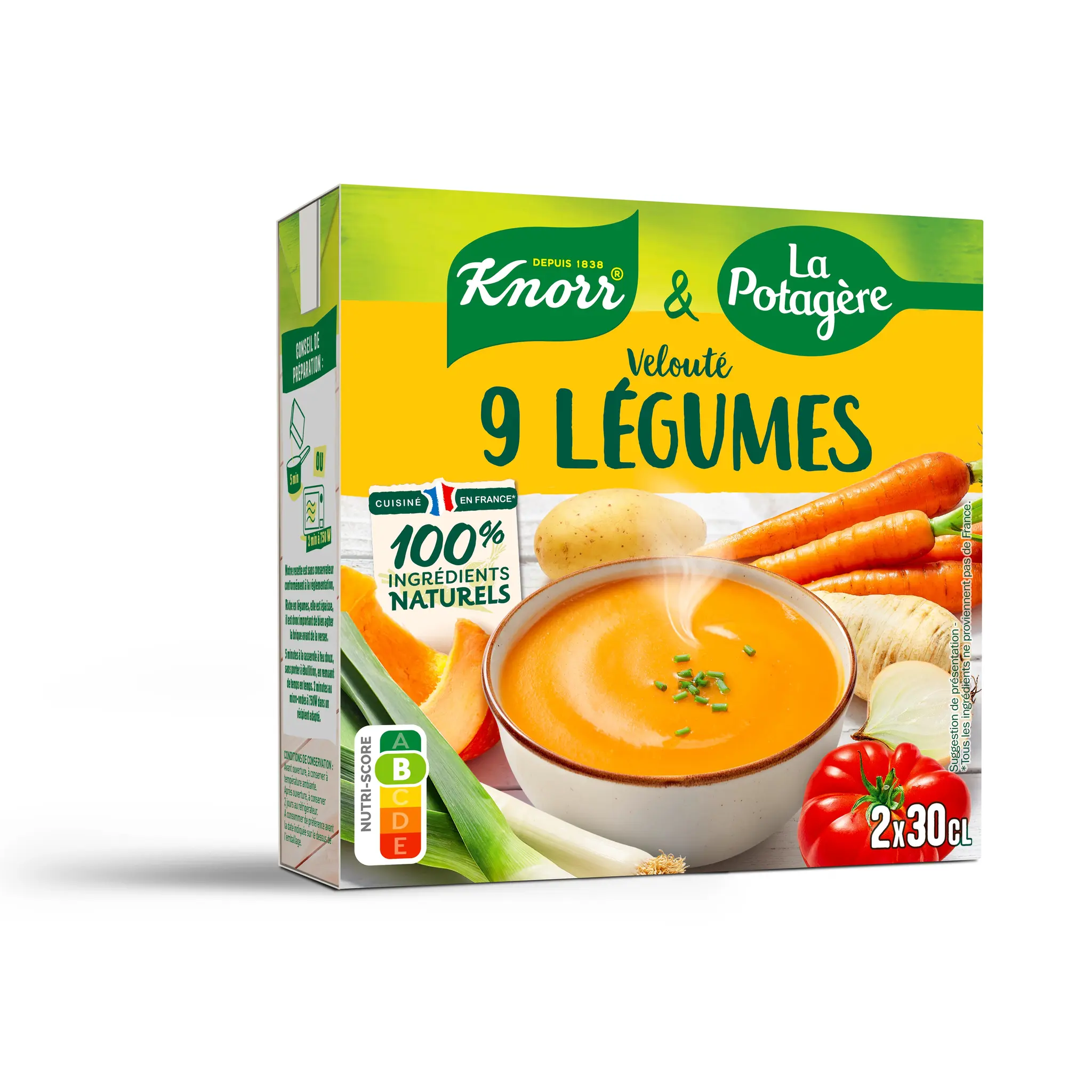 KNORR & LA POTAGERE Soupe veloutée aux 9 légumes