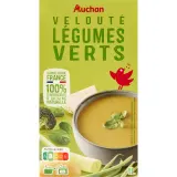 AUCHAN Soupe veloutée de légumes verts