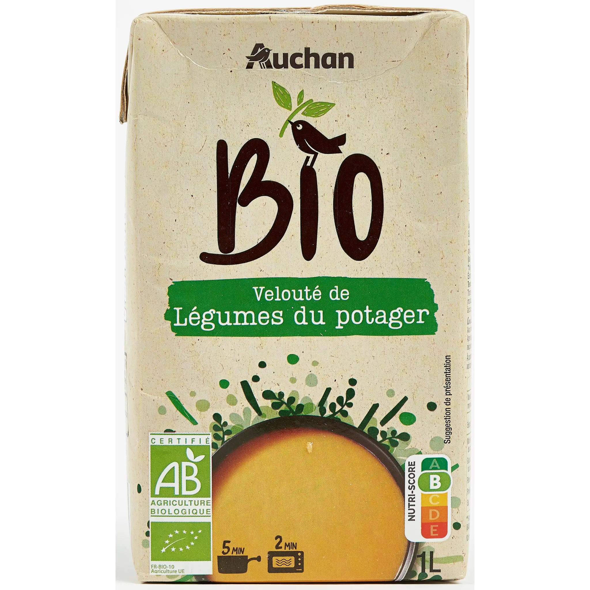 AUCHAN BIO Velouté de légumes du potager