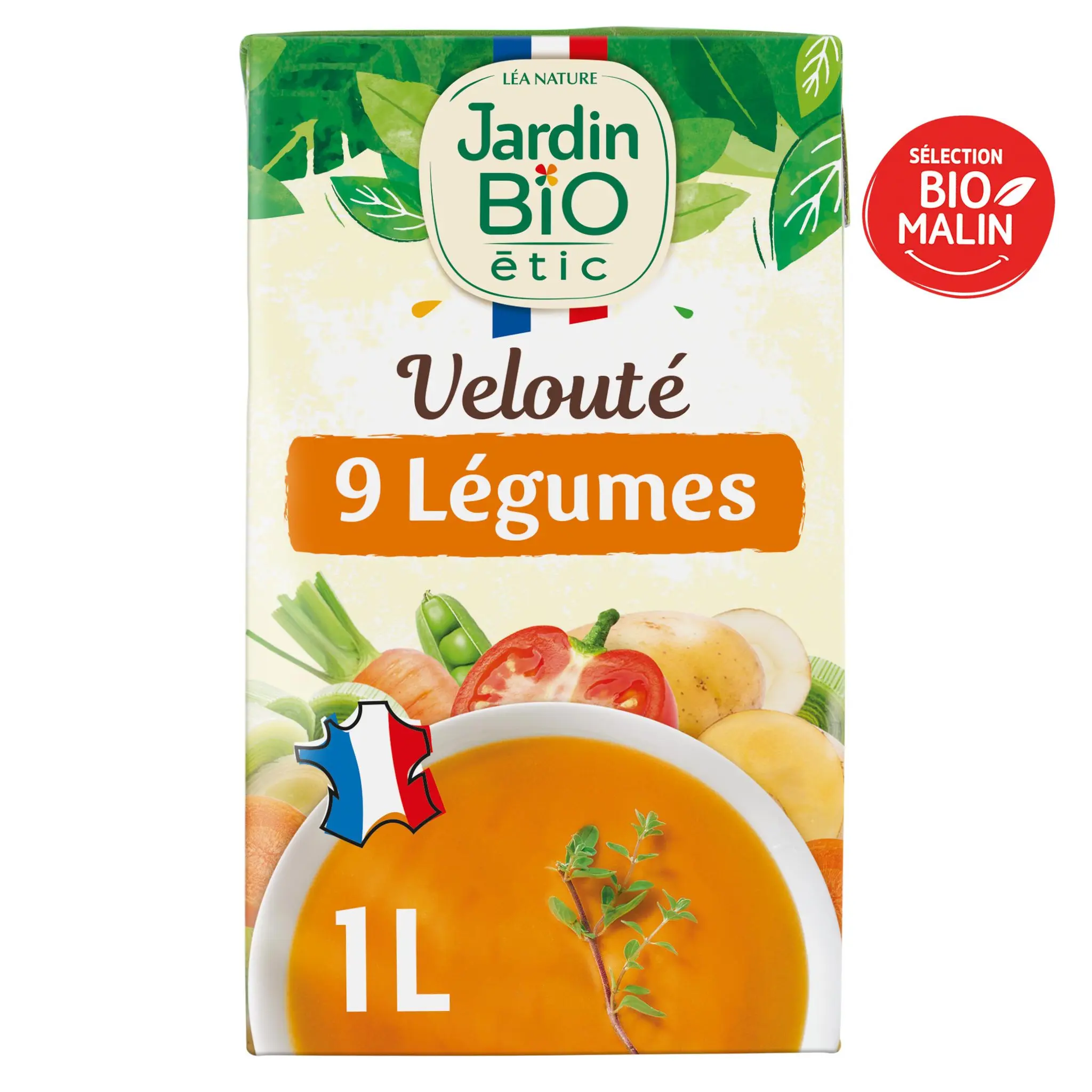 JARDIN BIO ETIC Douceur de 9 légumes et pointe de crème fabriqué en France sans colorant