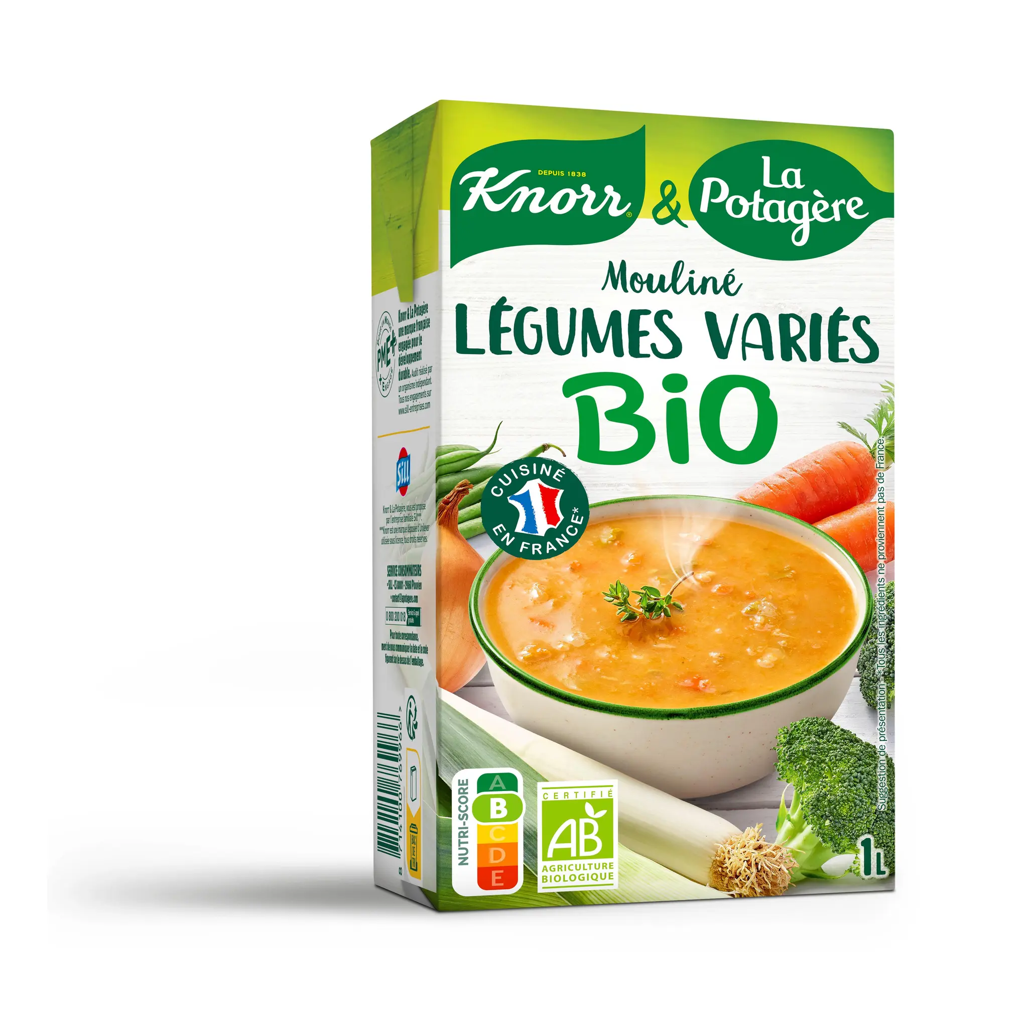 KNORR Soupe moulinée bio légumes variés