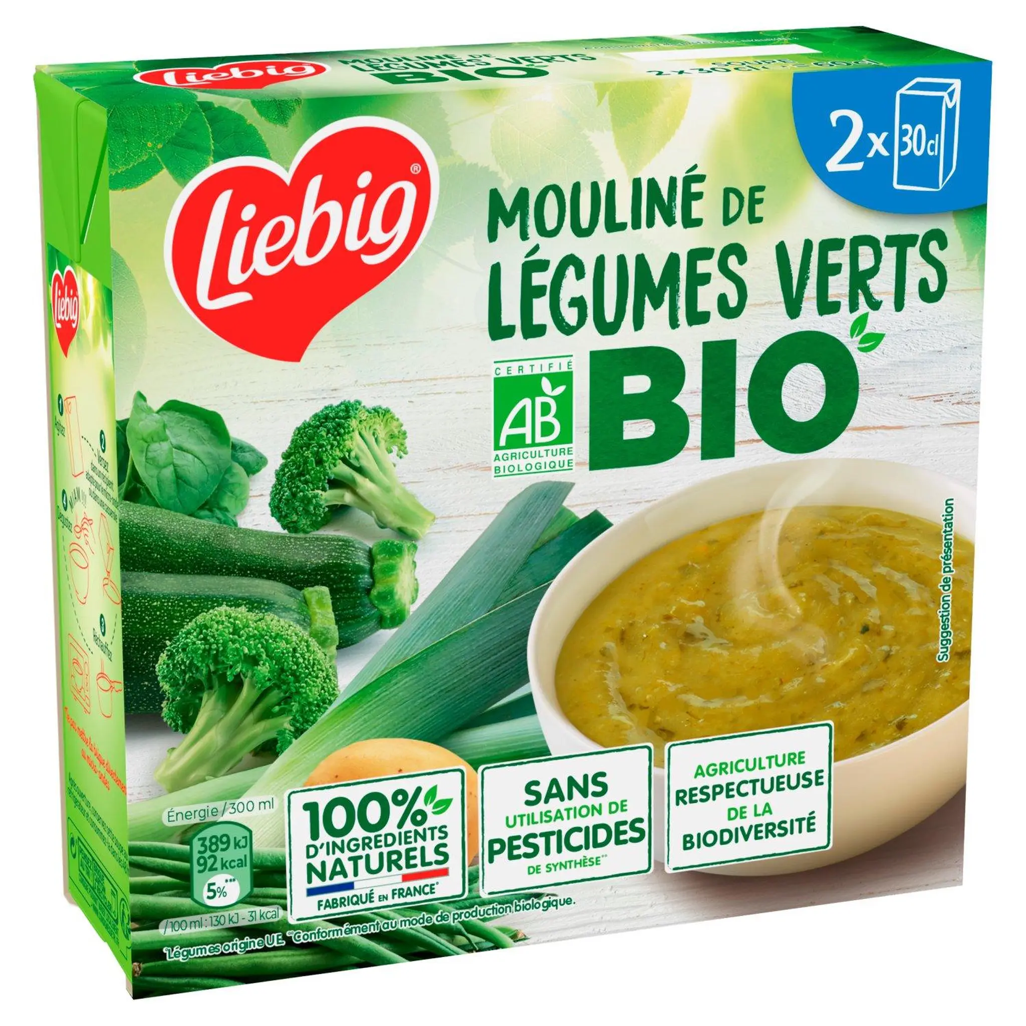 LIEBIG Soupe moulinée de légumes verts bio