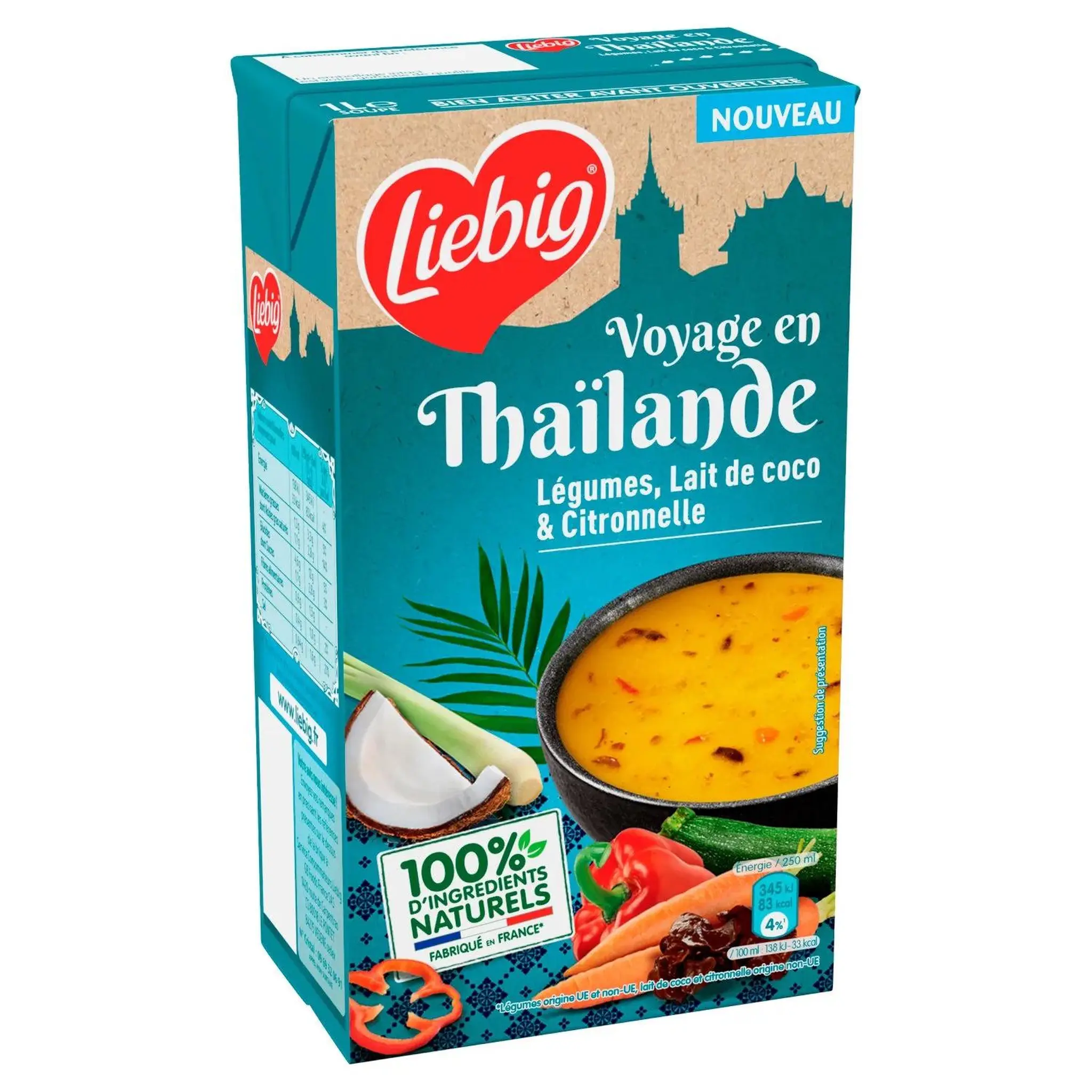 LIEBIG Soupe de légumes voyage en Thaïlande au lait de coco et citronnelle