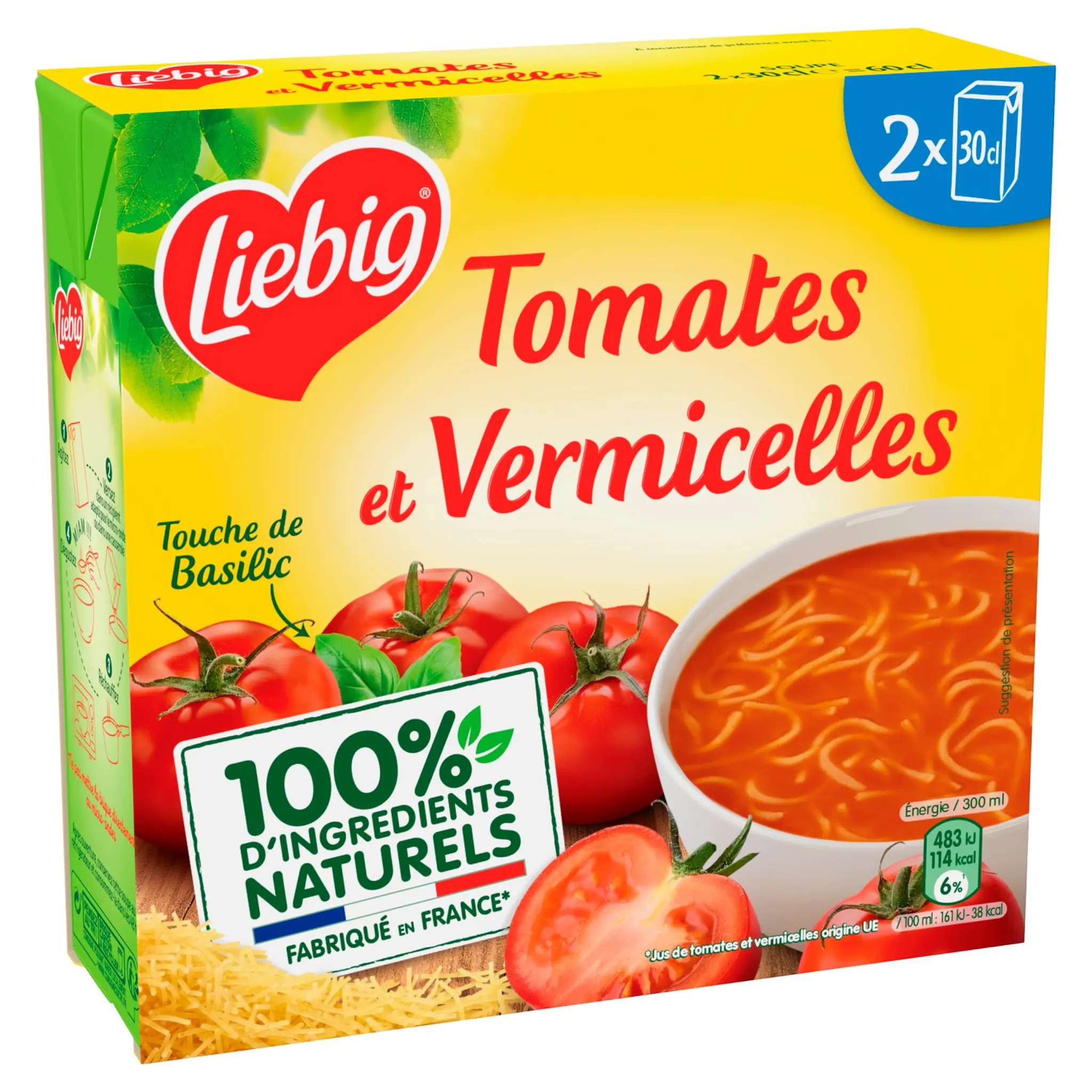 LIEBIG Soupe de tomates à la méditerranéenne et pâtes