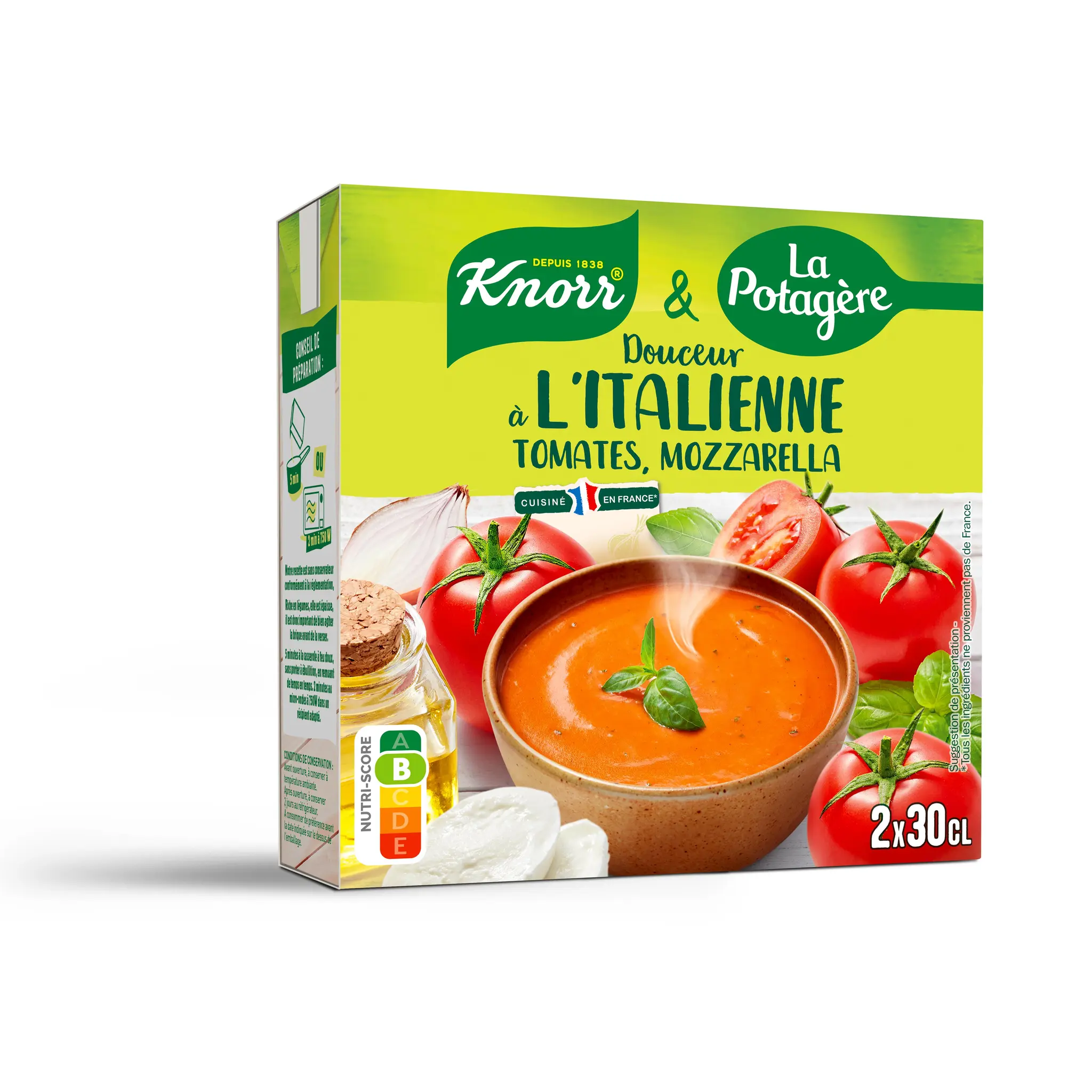 KNORR & LA POTAGERE Soupe douceur à l'italienne tomate mozzarella