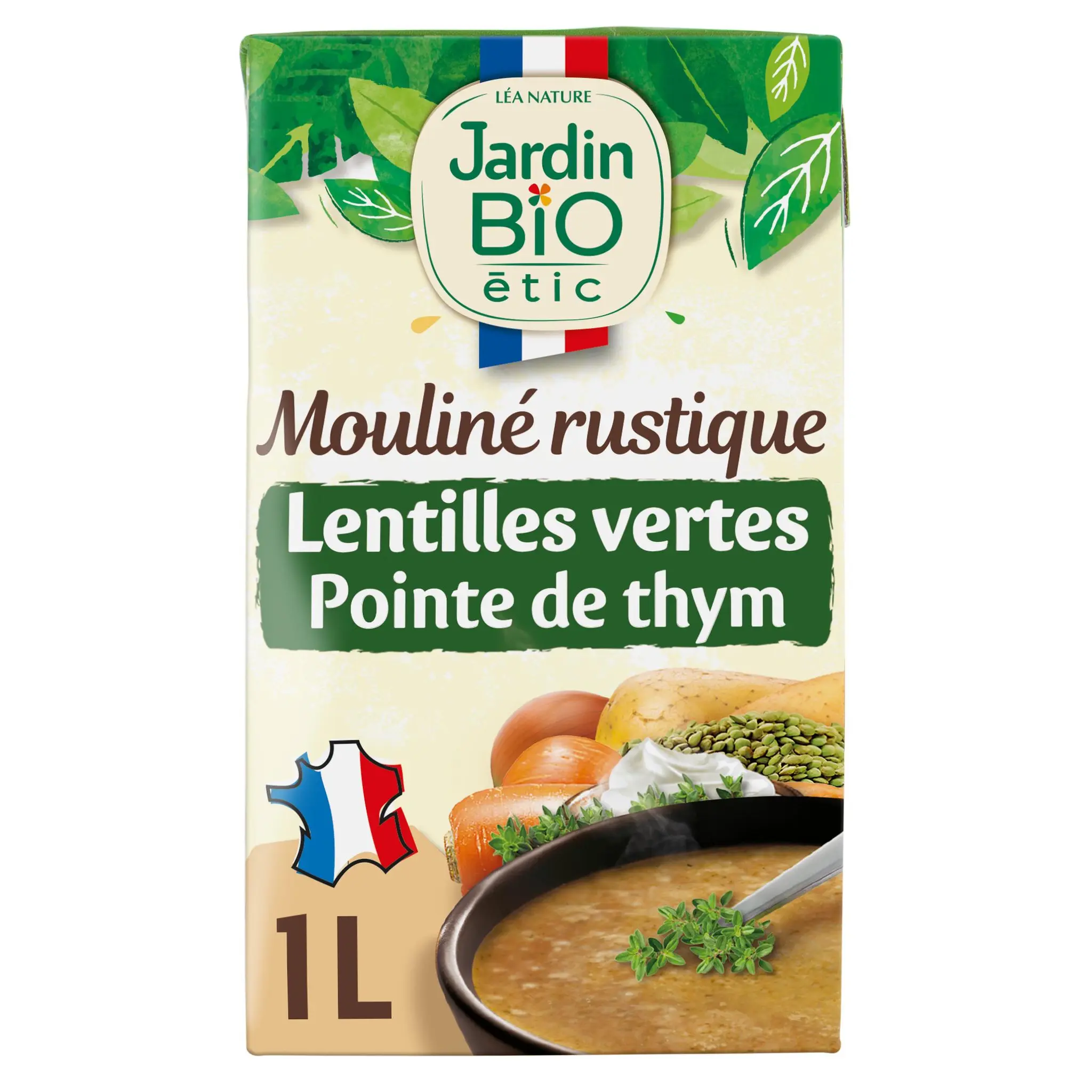 JARDIN BIO Soupe moulinée de lentilles vertes et pointe de thym bio