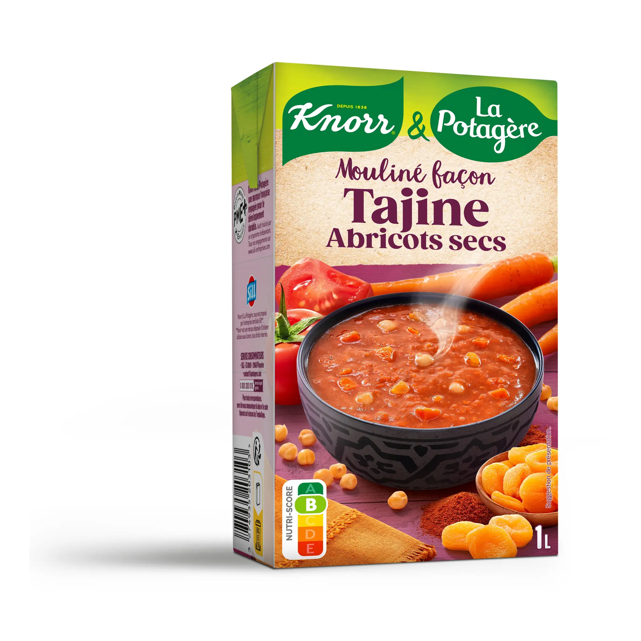 KNORR & LA POTAGERE Soupe mouliné façon tajine aux abricots secs