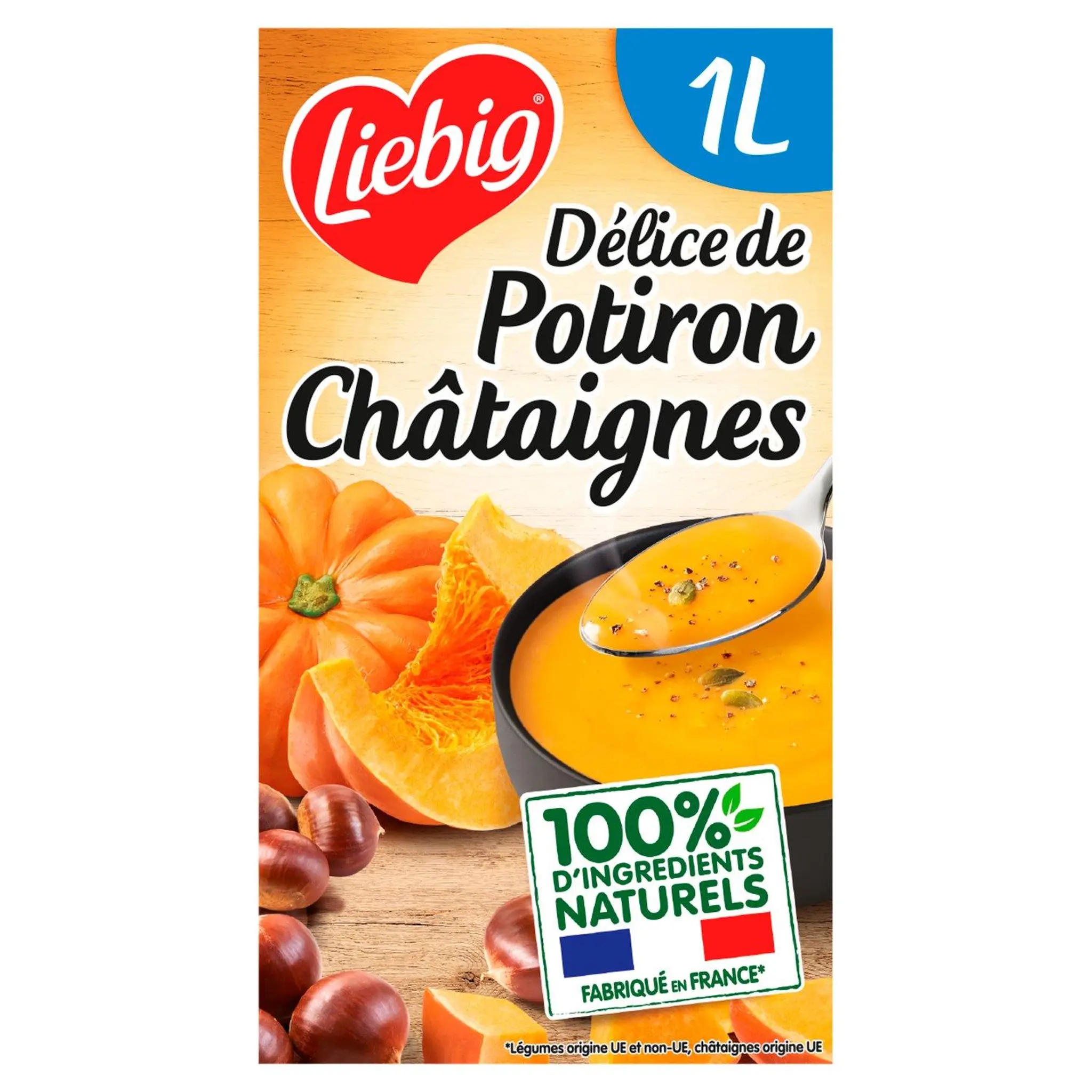 LIEBIG Soupe liquide délice de potiron et châtaigne fabriqué en France