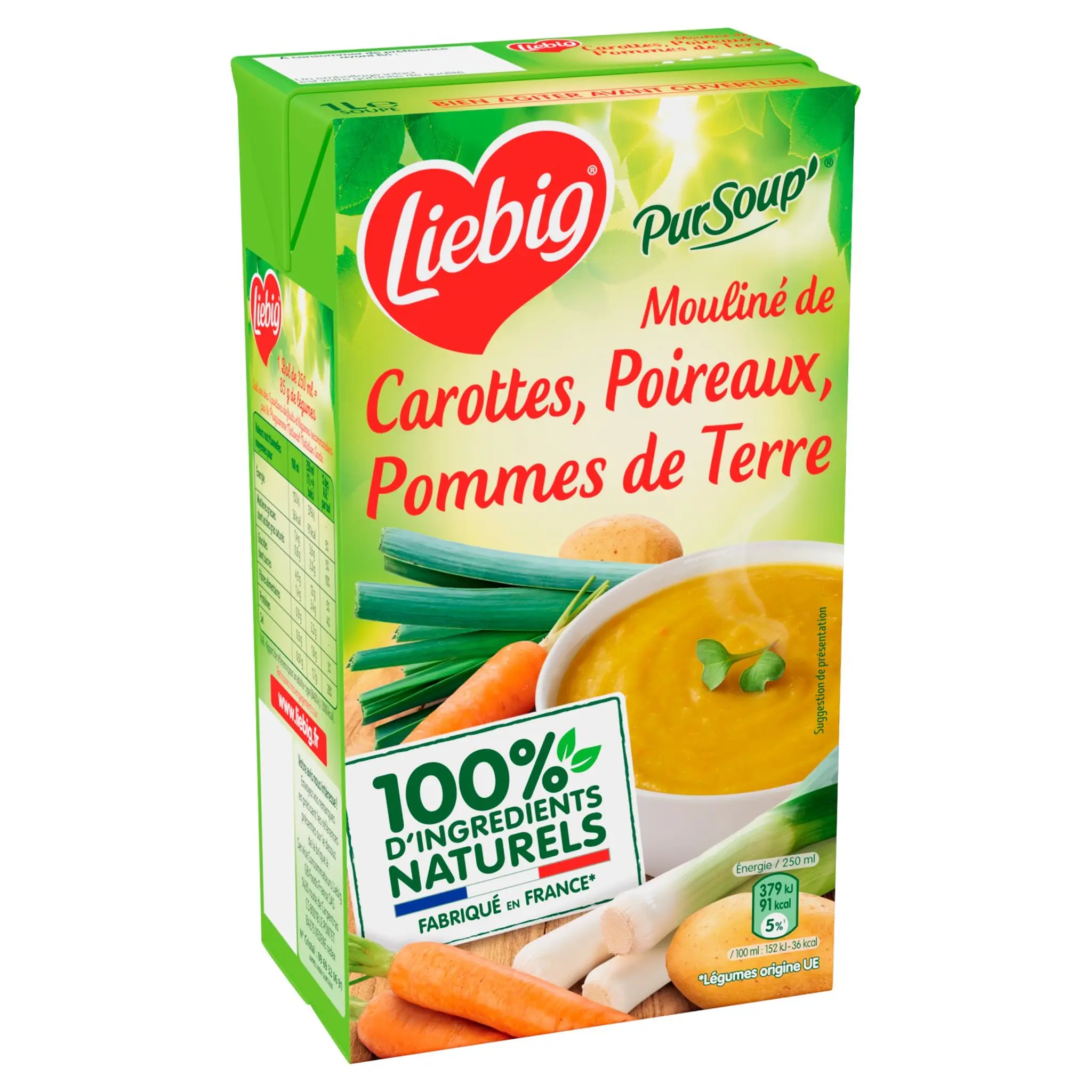 LIEBIG Pursoup mouliné carottes, poireaux et pommes de terre