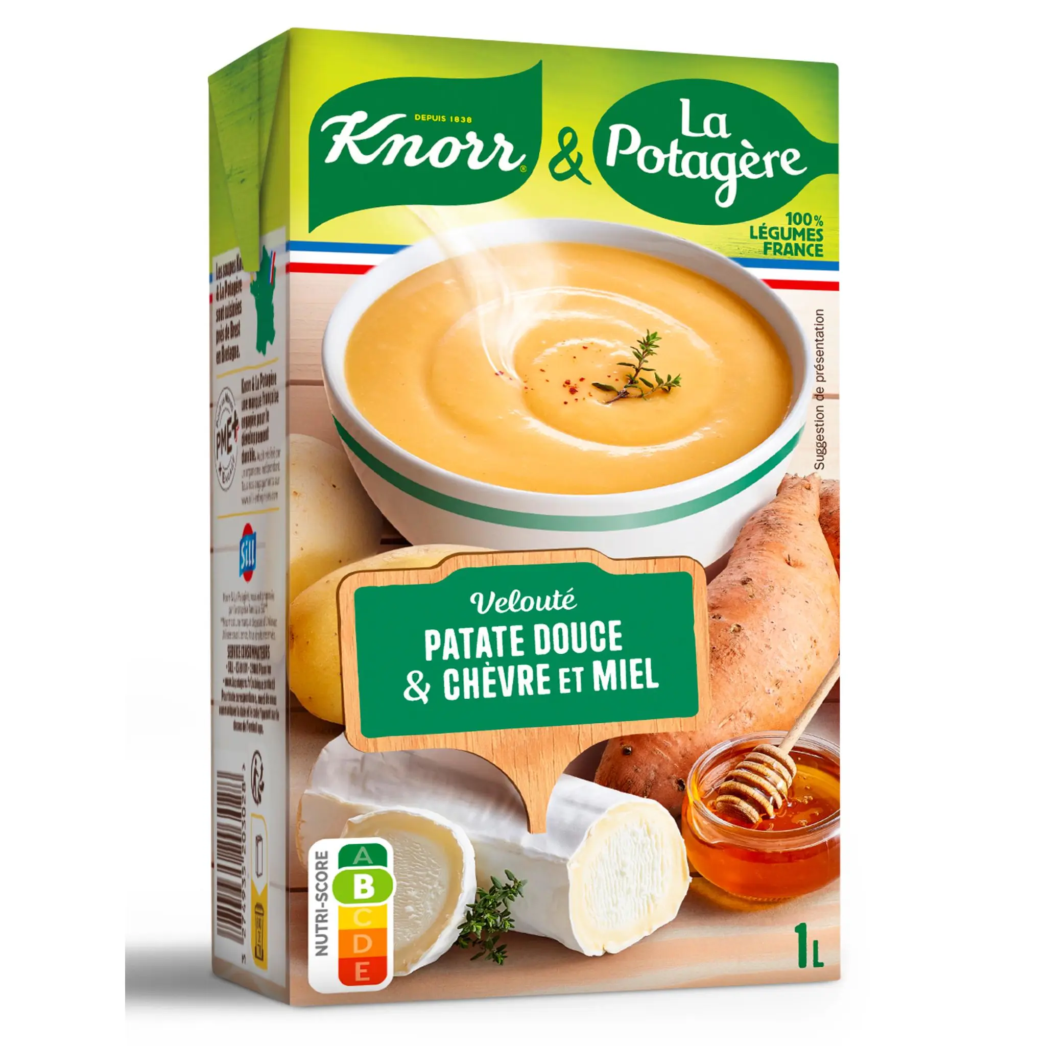 LA POTAGERE Velouté de patate douce et chèvre miel