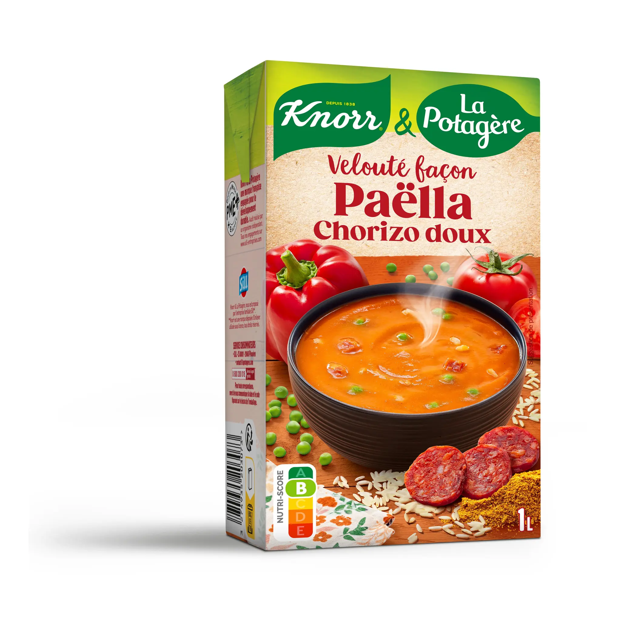 KNORR & LA POTAGERE Soupe veloutée façon paëlla au chorizo doux
