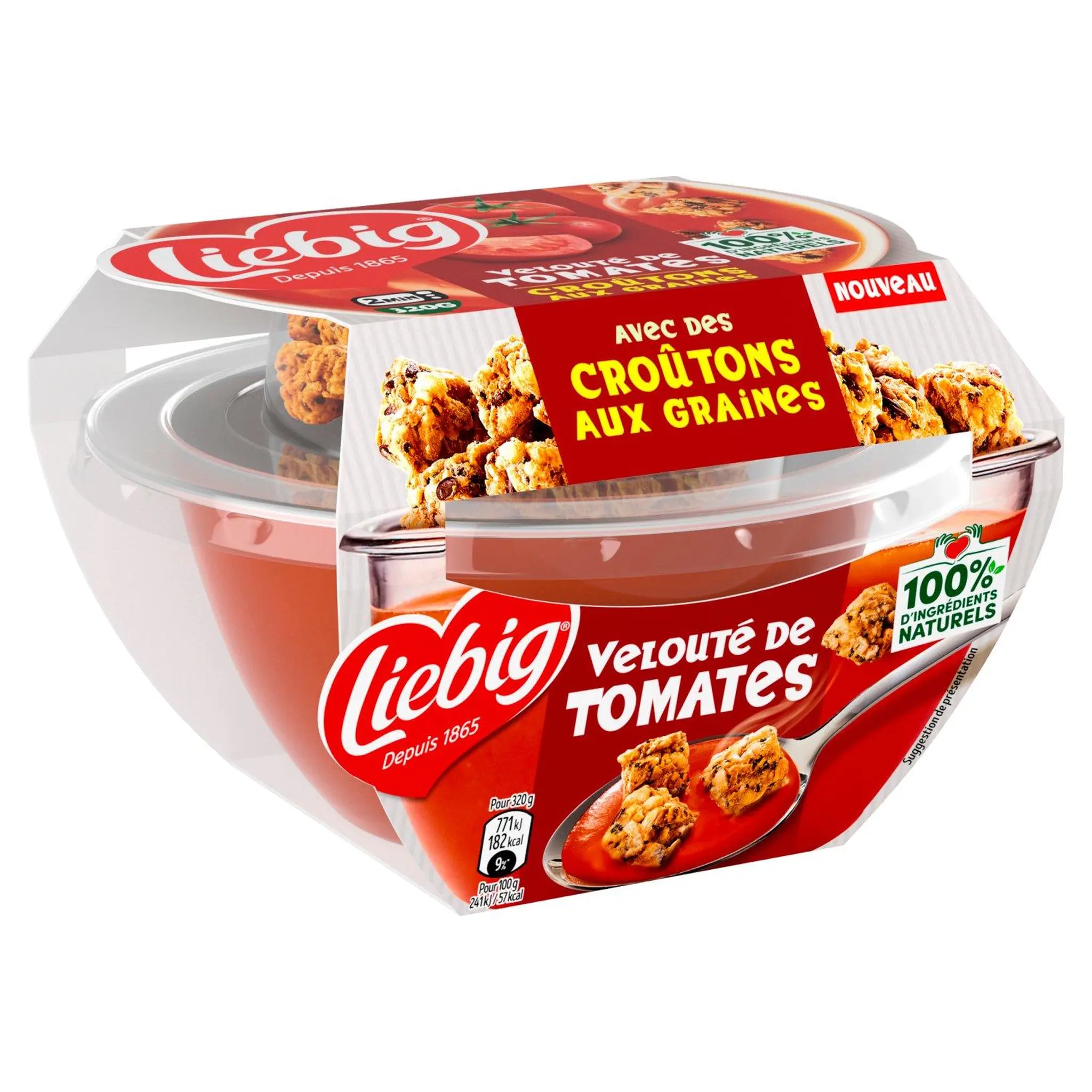 LIEBIG Soupe veloutée de tomates avec croûtons aux graines