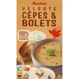 AUCHAN Soupe veloutée aux cèpes et bolets