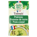 JARDIN BIO Soupe veloutée de poireau pomme de terre et pois cassé