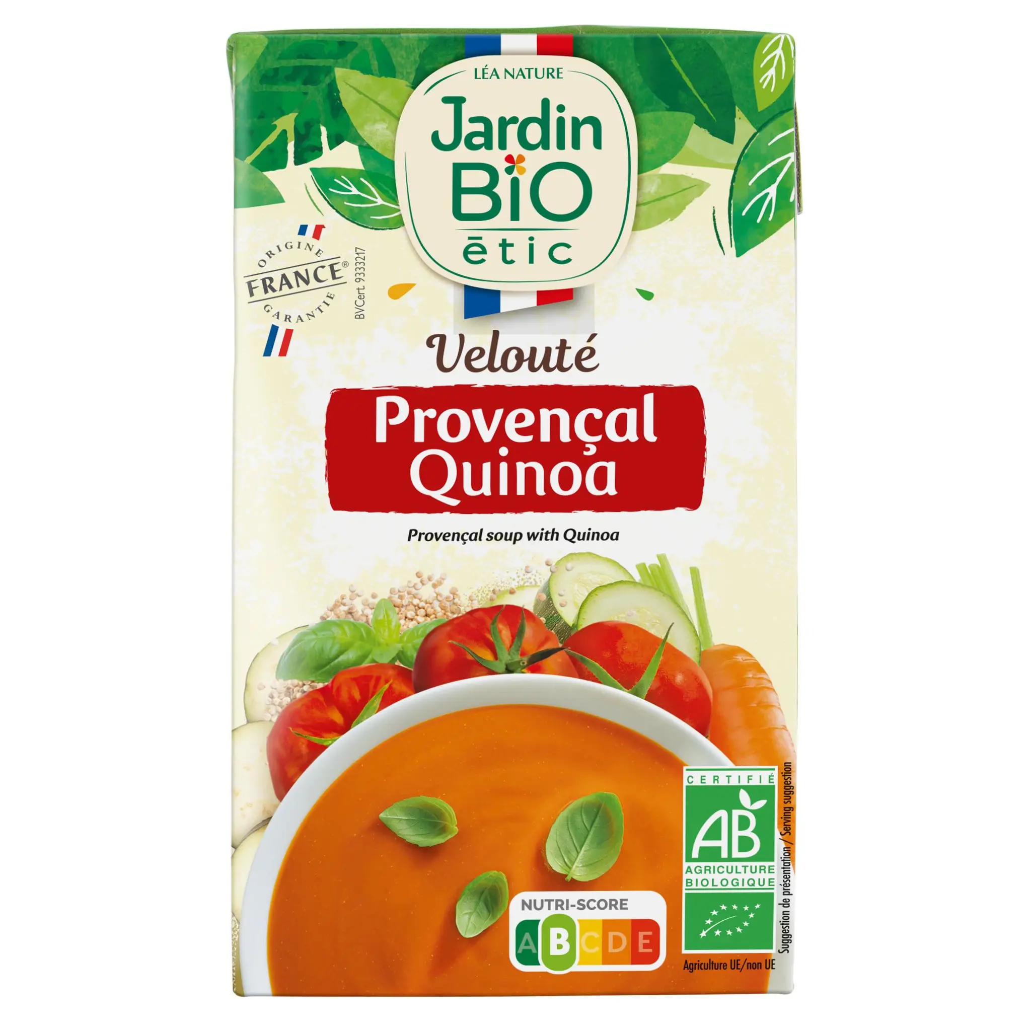 JARDIN BIO ETIC Soupe veloutée provençal quinoa
