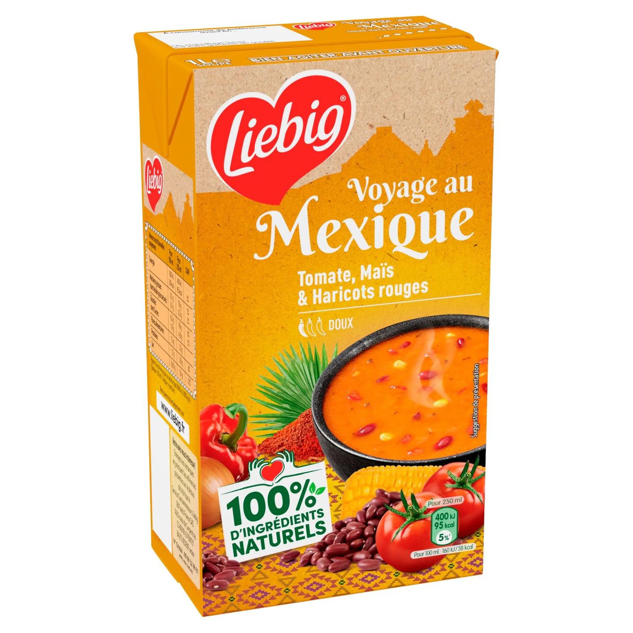 LIEBIG Soupe veloutée voyage au Mexique aux tomates maïs et haricots rouges