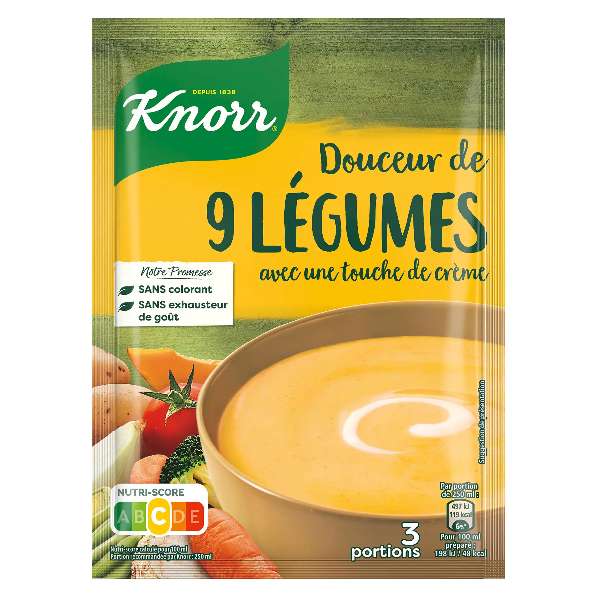 KNORR Soupe déshydratée douceur de 9 légumes touche de crème