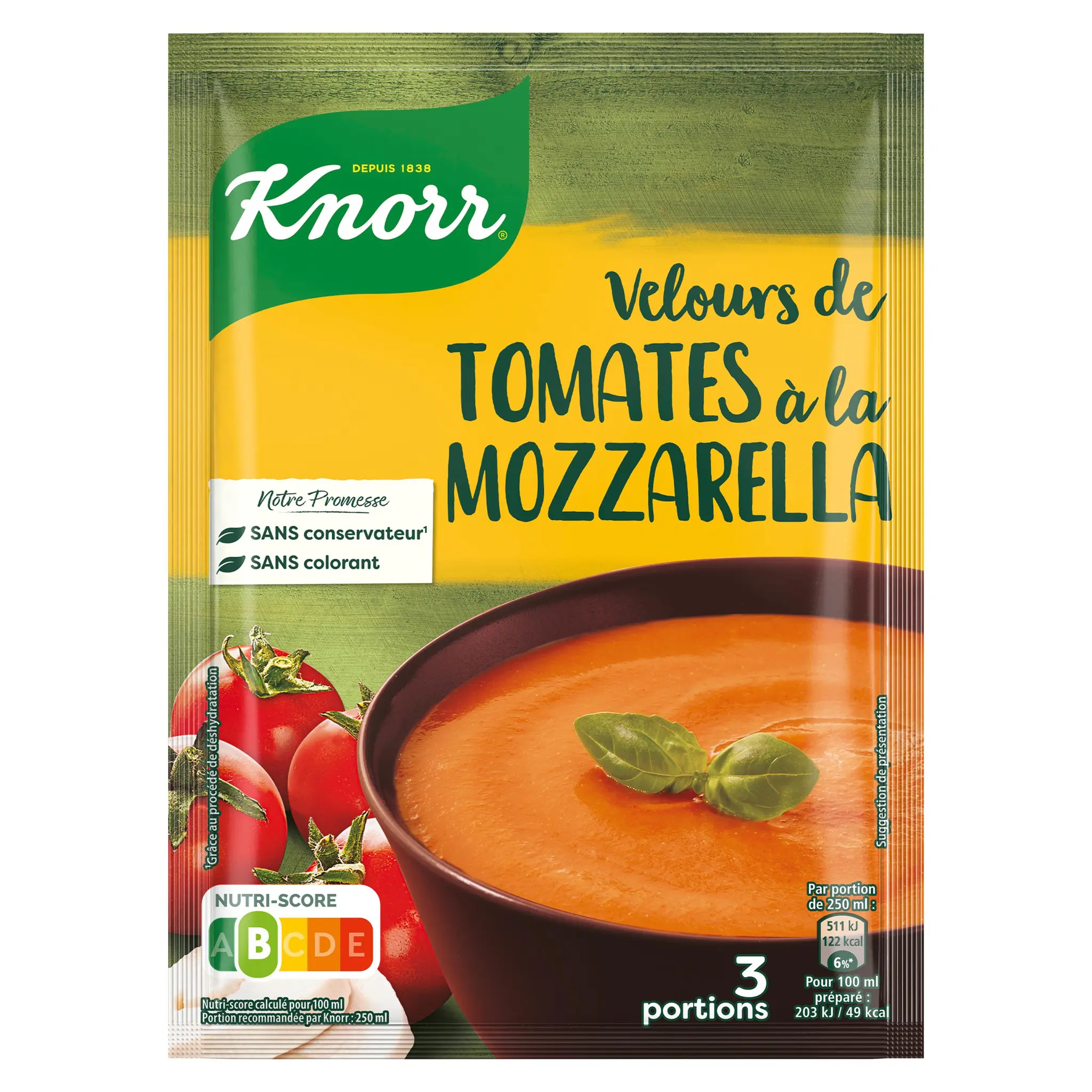 KNORR Soupe déshydratée velours de tomates à la mozzarella