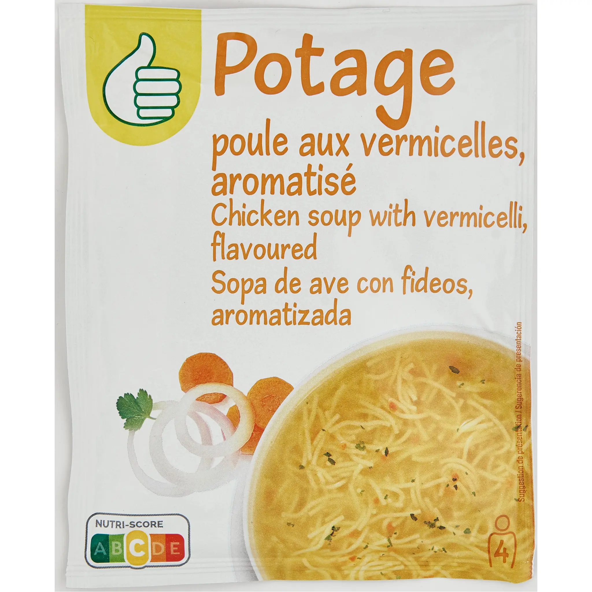 POUCE Soupe deshydratée façon poule aux vermicelles