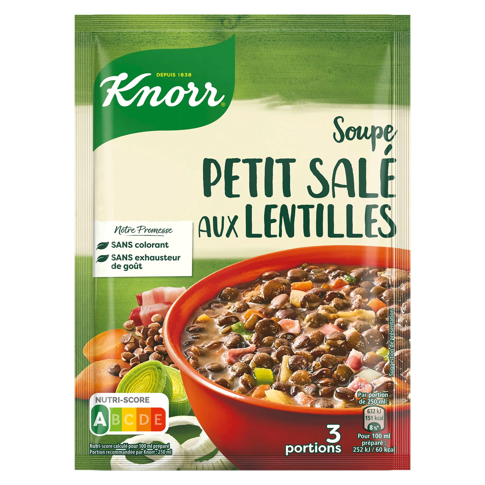 KNORR Soupe deshydratée Petit salé aux lentilles