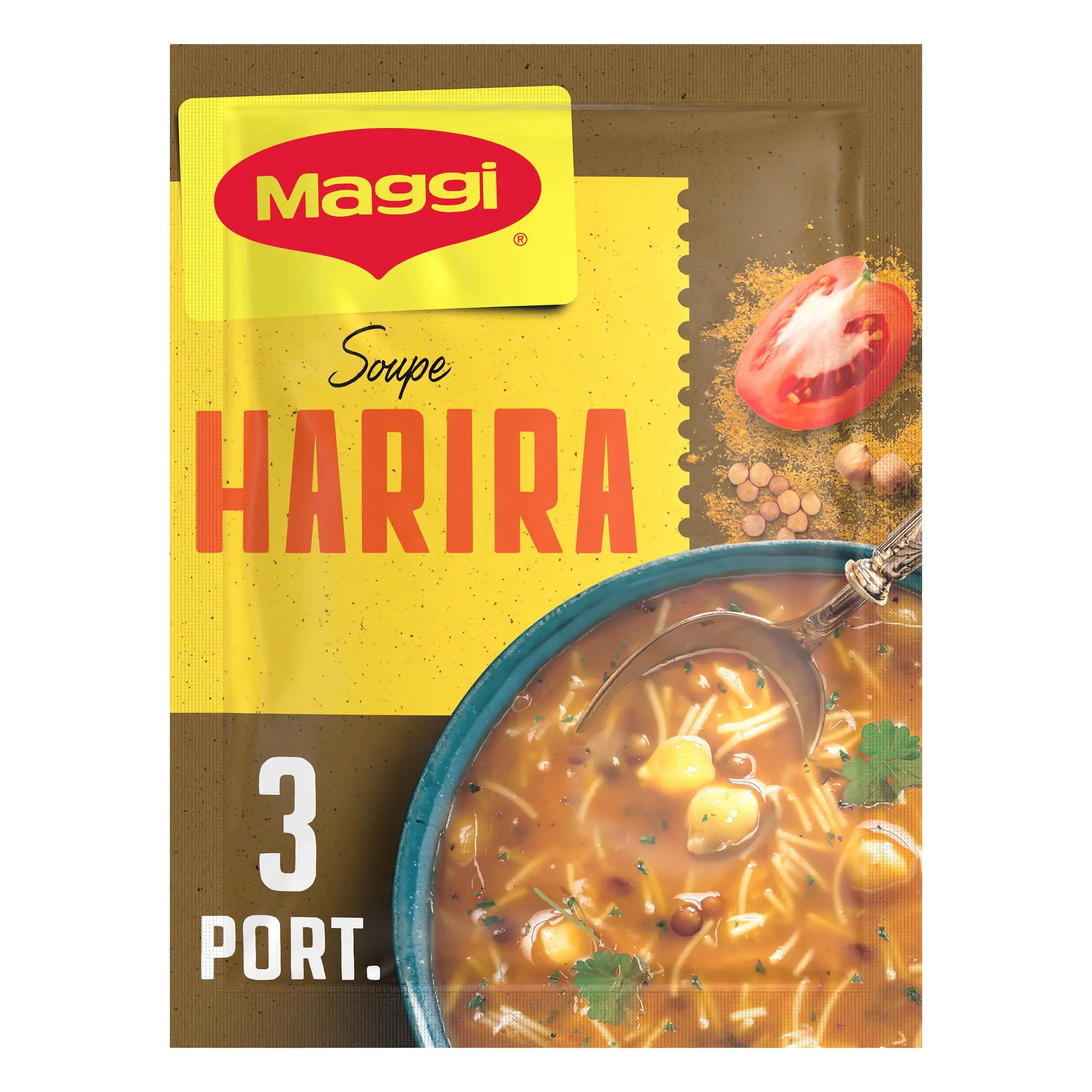 MAGGI Soupe déshydratée harira à la marocaine aux lentilles et pois chiches