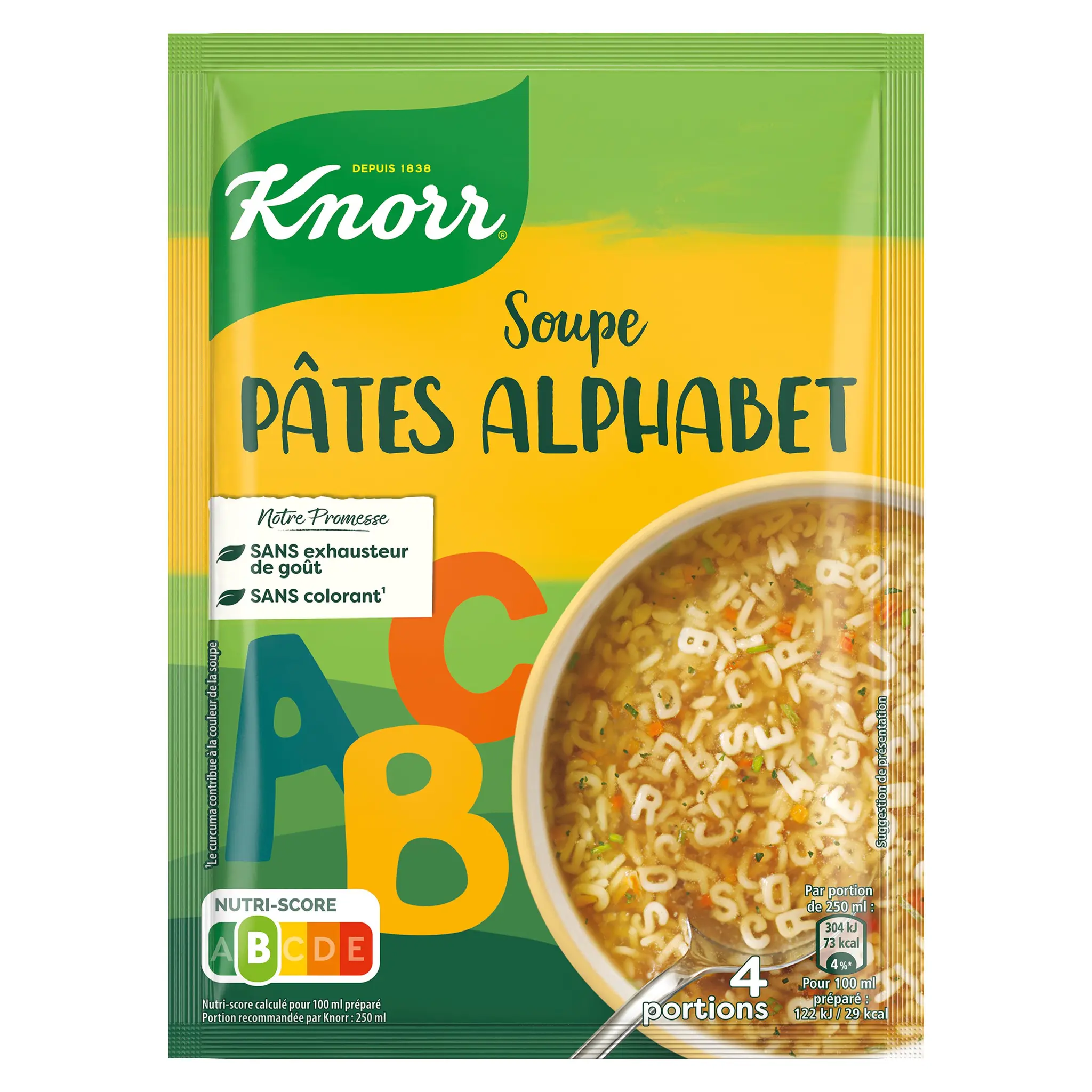 KNORR Soupe déshydratée pâtes alphabet