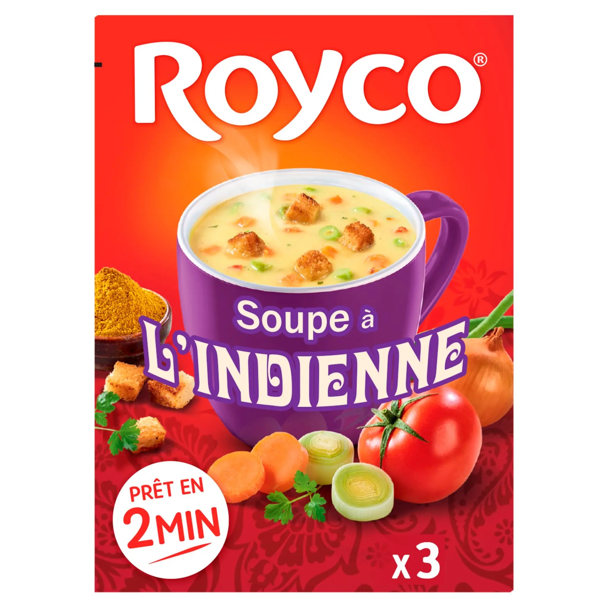 ROYCO Soupe instantanée à l'indienne légumes curry croûtons