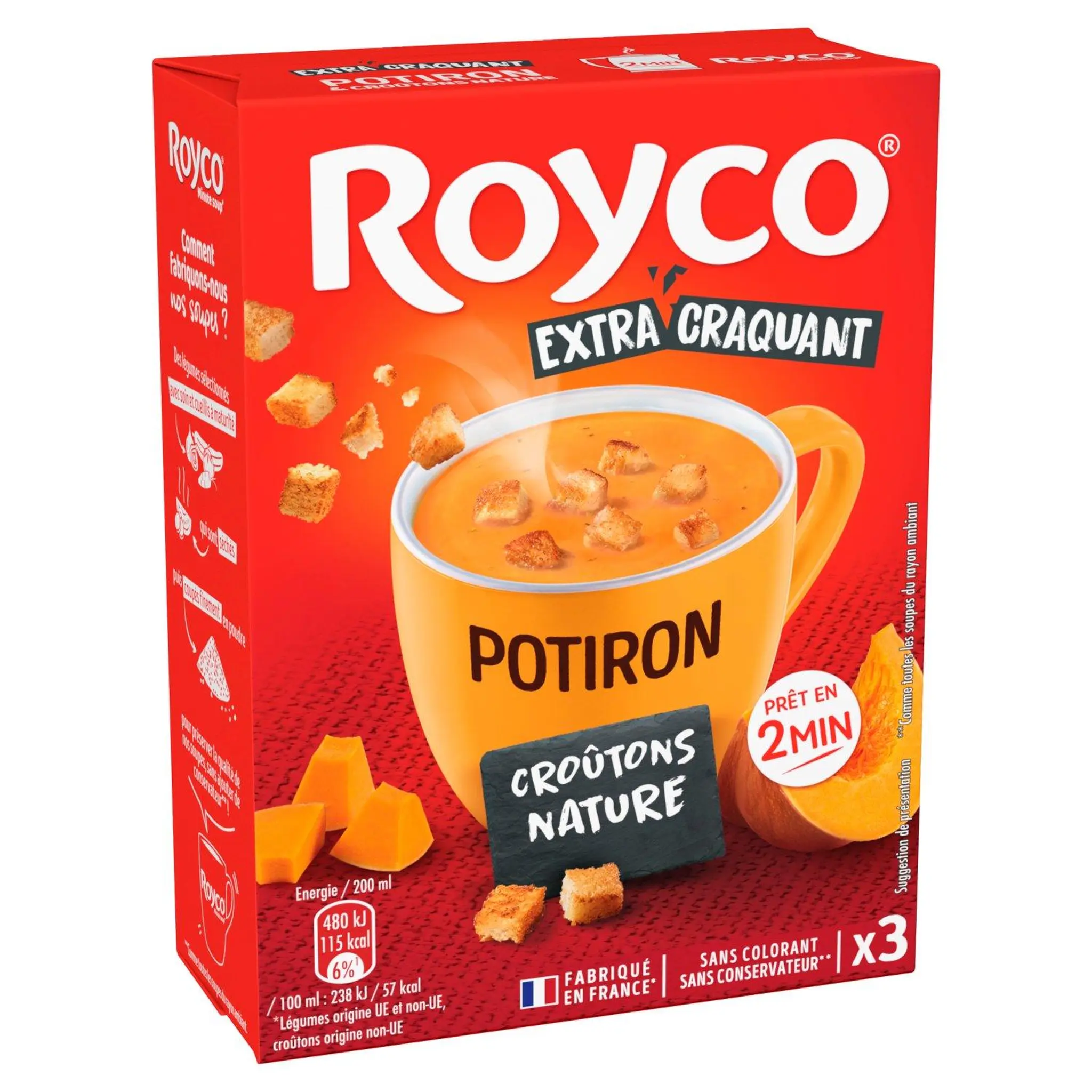 ROYCO Soupe instantanée au potiron avec croûtons nature