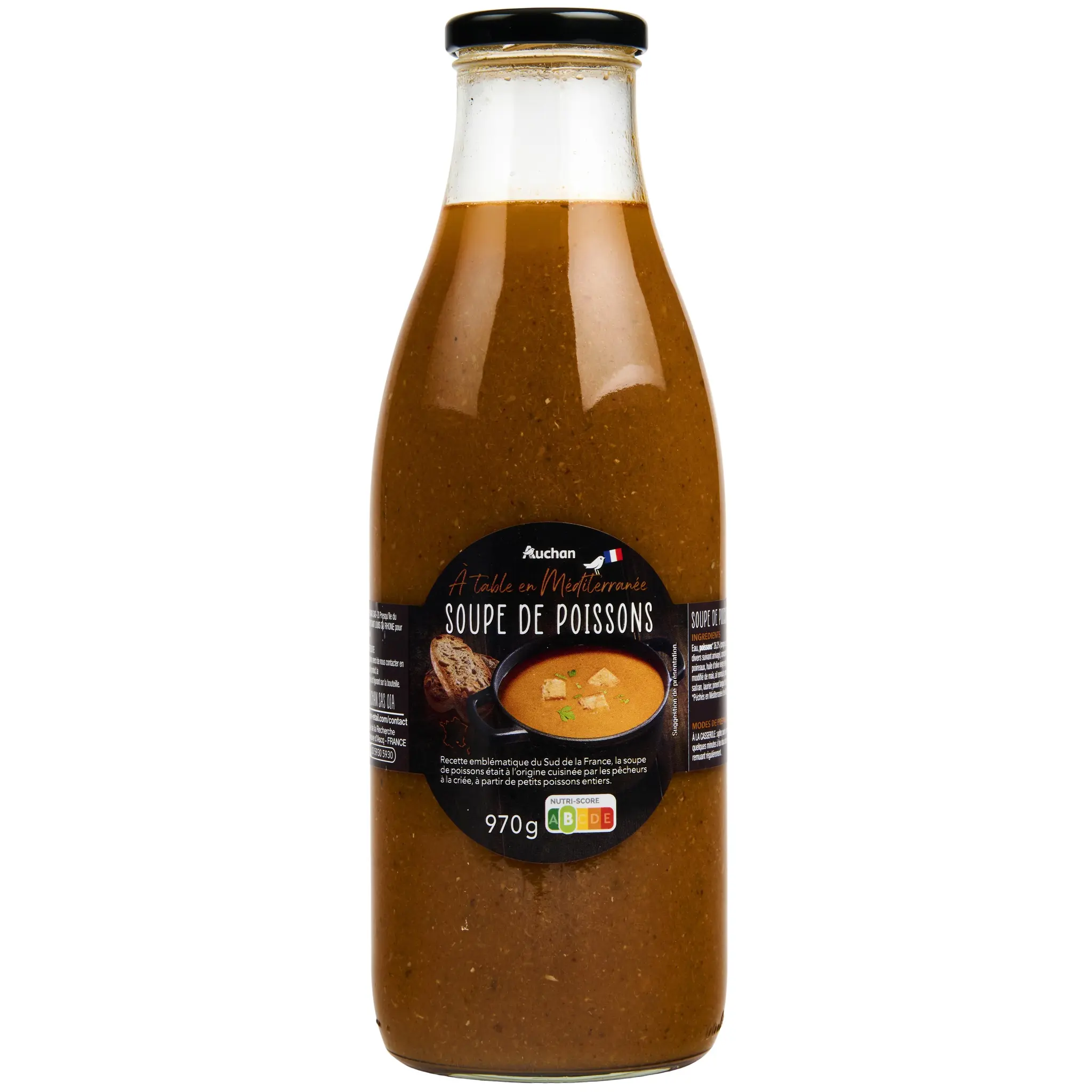 AUCHAN TERROIR Soupe de poissons recette méditerranéenne