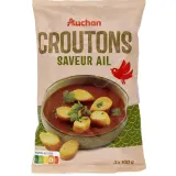 AUCHAN Croûtons à l'ail sans huile de palme