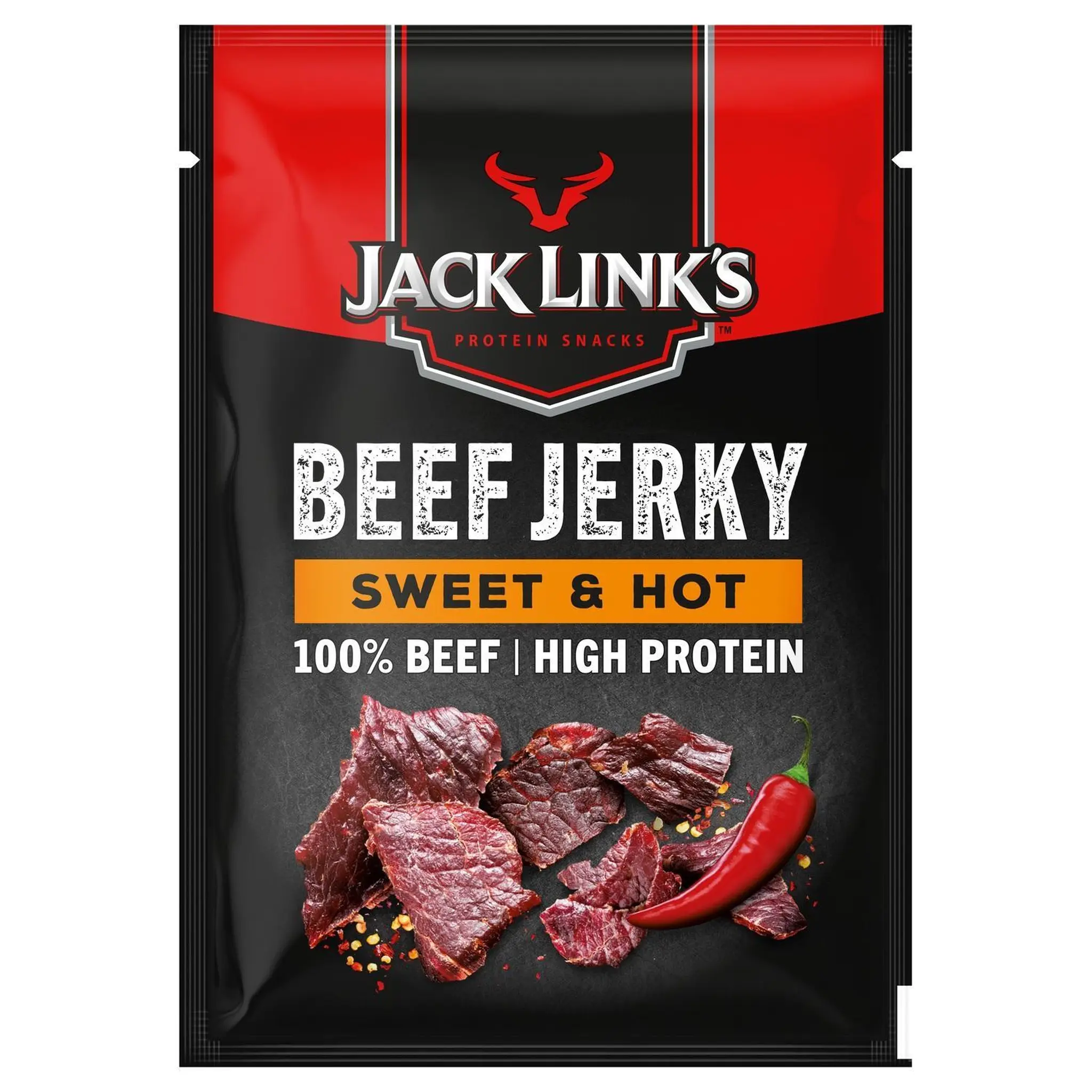 JACK LINK'S Beef jerky sweet and hot au sucre brun et piments rouges