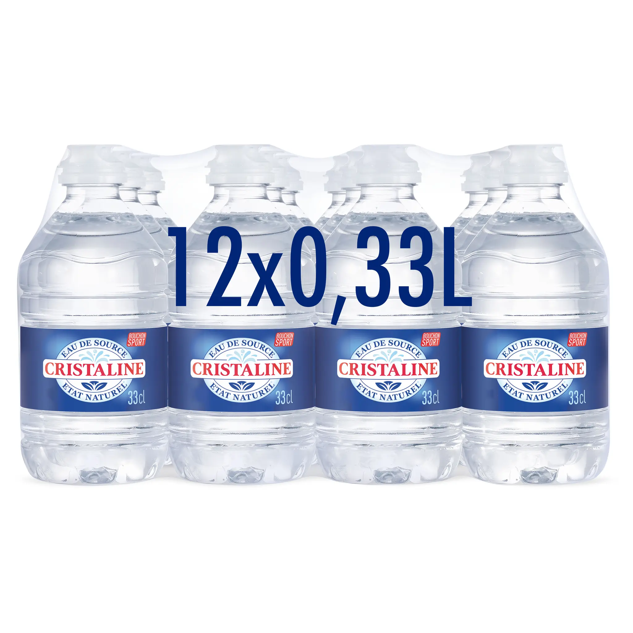 CRISTALINE Eau de source plate bouteilles